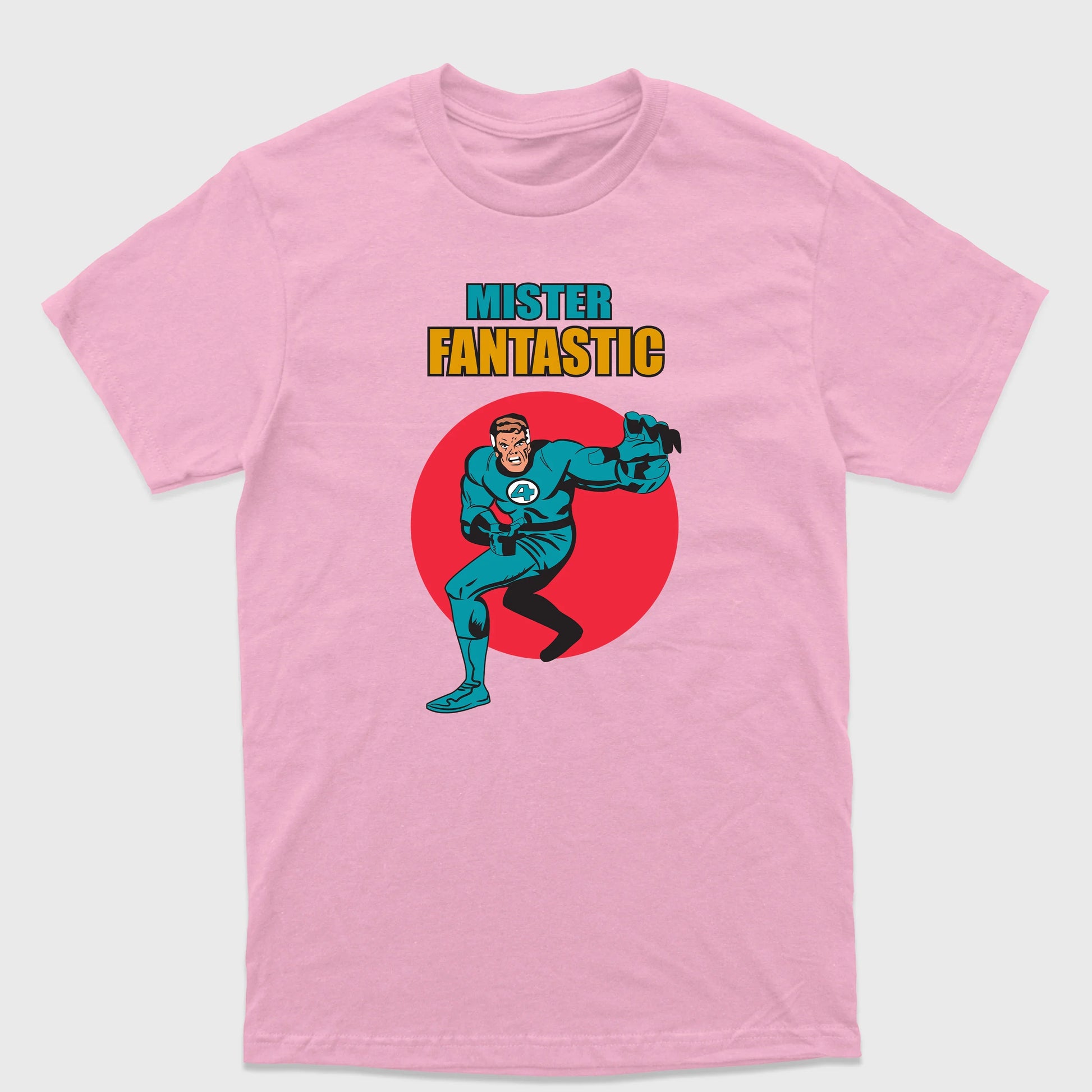 Camiseta Básica Mister Fantastic Rosa Bebê 