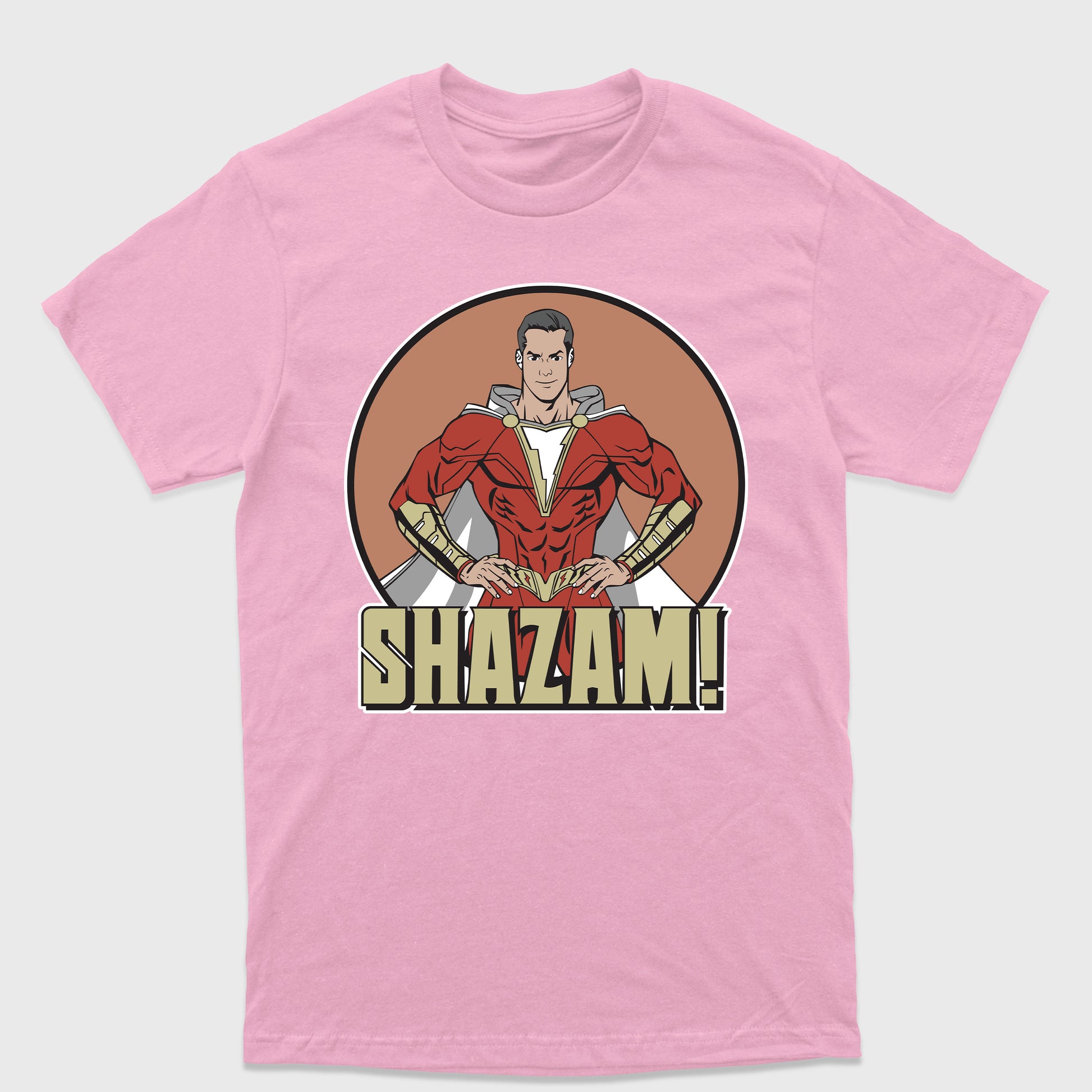 Camiseta Básica Shazam! DC Comics Rosa Bebê 