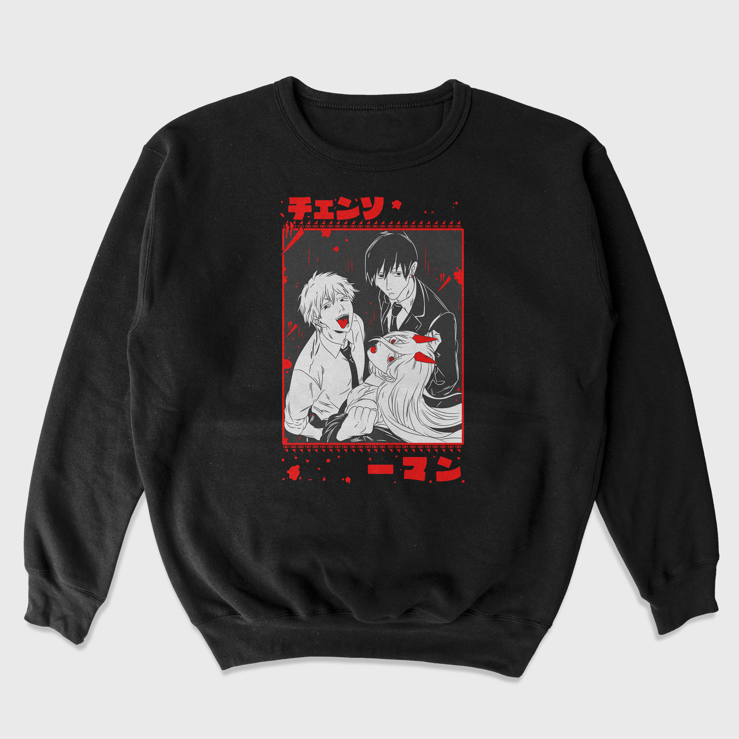 Moletom Gola Redonda Chainsaw Man Makima Aki Denji