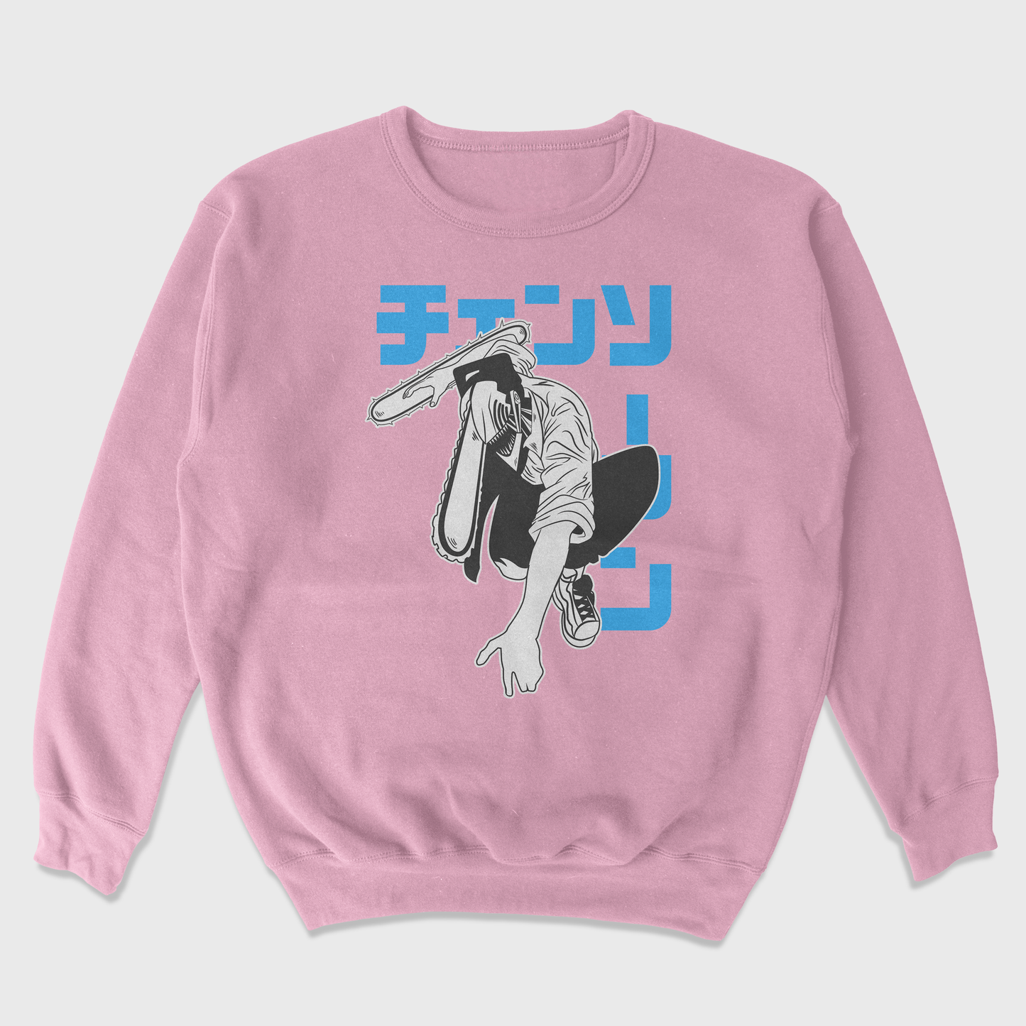 Moletom Gola Redonda Anime Chainsaw Man Denji Serra