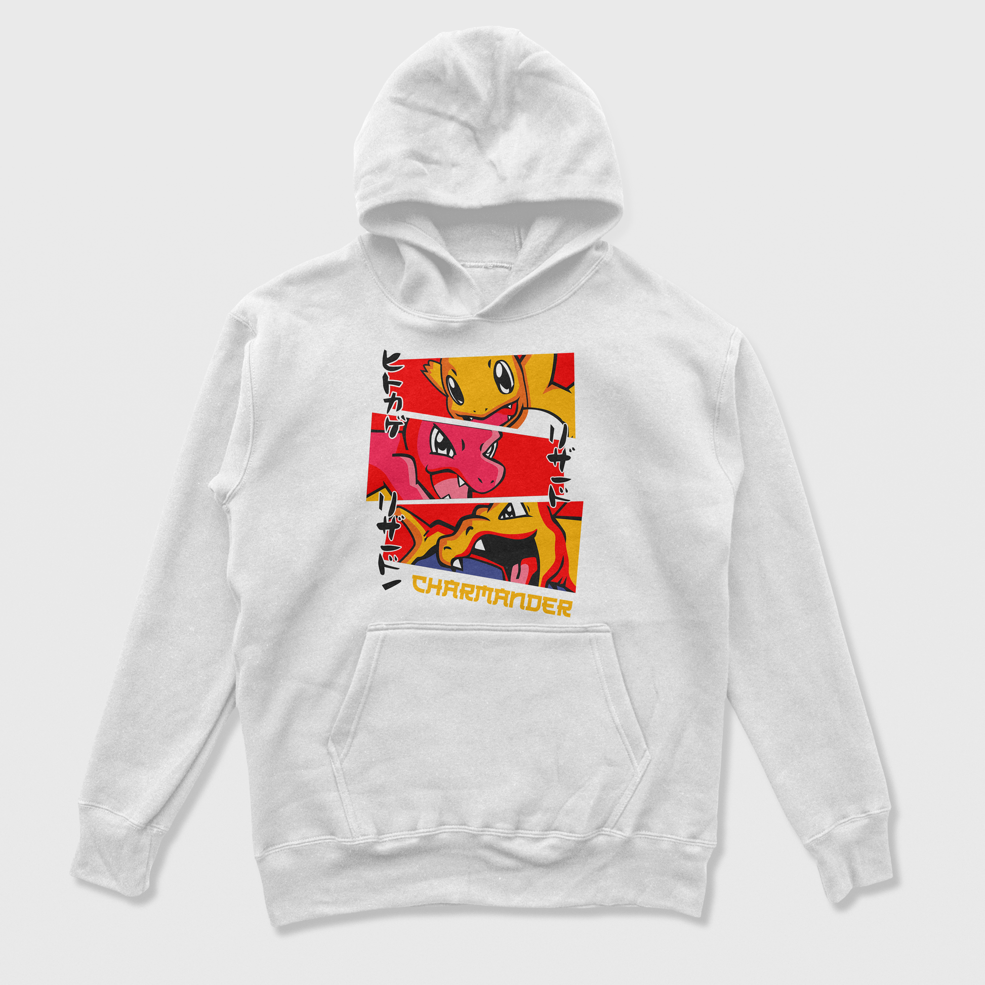 Moletom Canguru Charmander Evoluções Pokemon branco