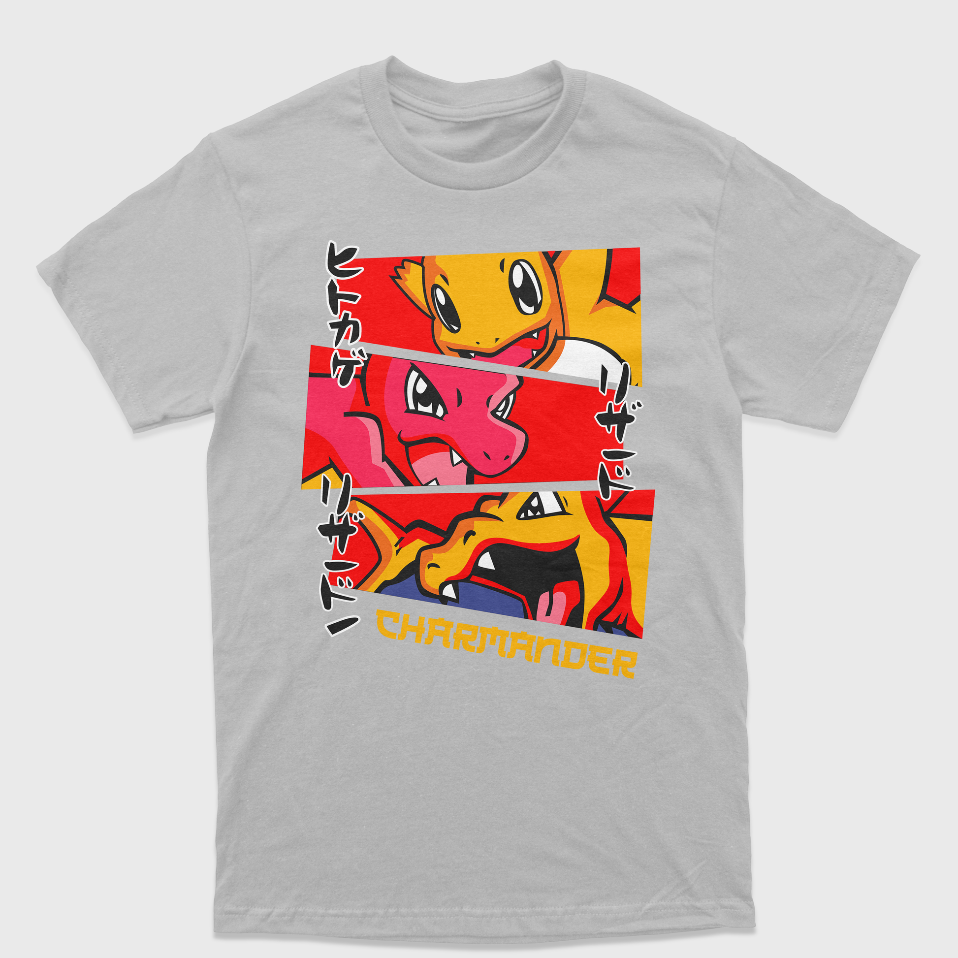 Camiseta Charmander Evoluções Pokemon-cinza
