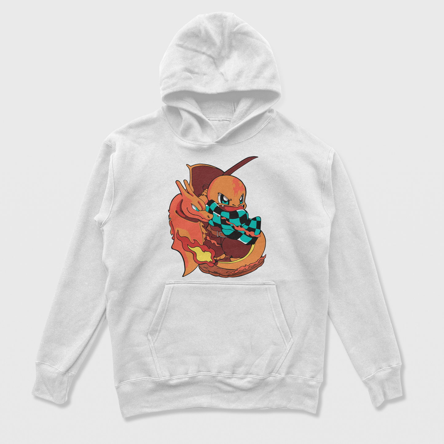 Moletom Canguru Charmander Tanjiro Pokemon branca