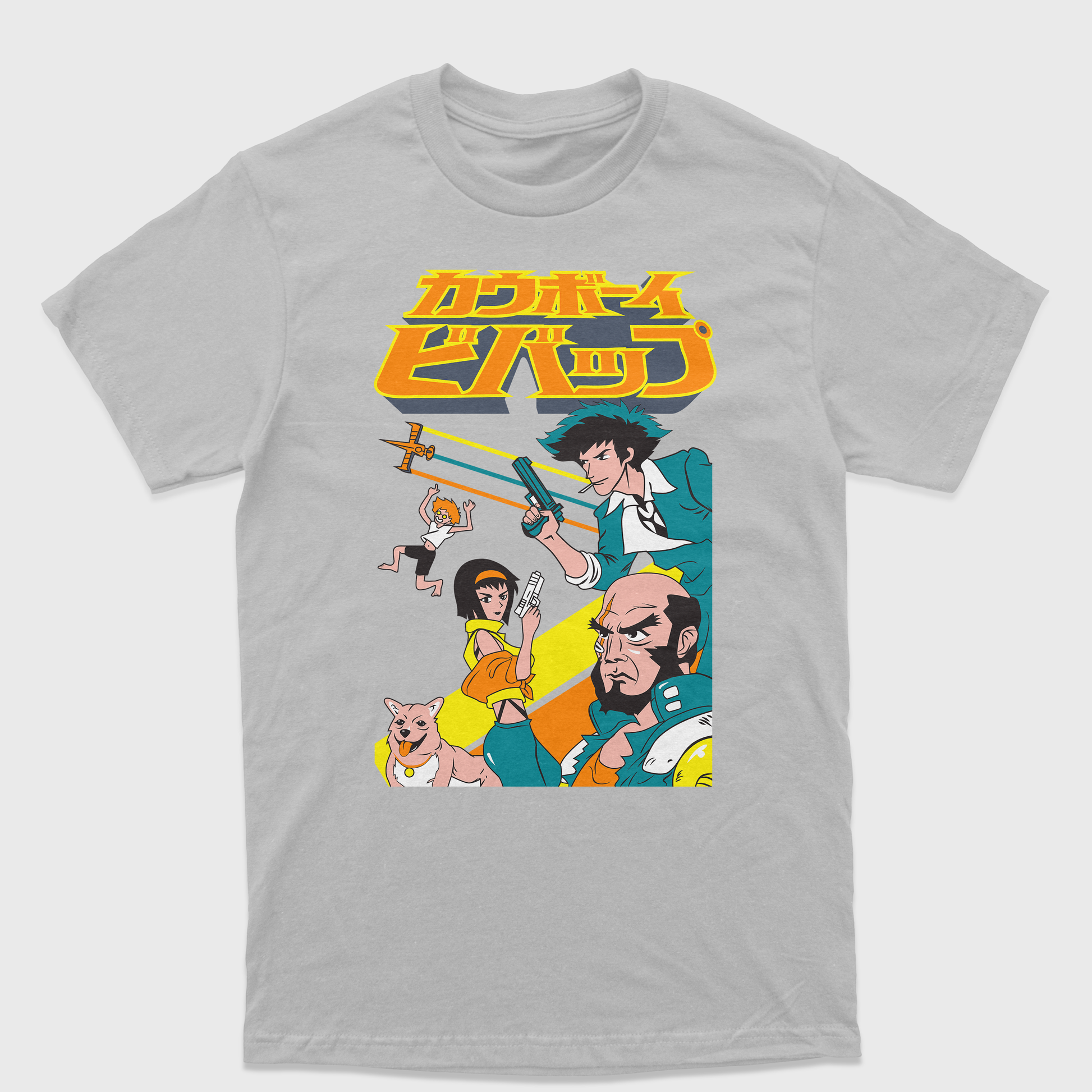 Camiseta Cowboy Bebop Personagens-cinza