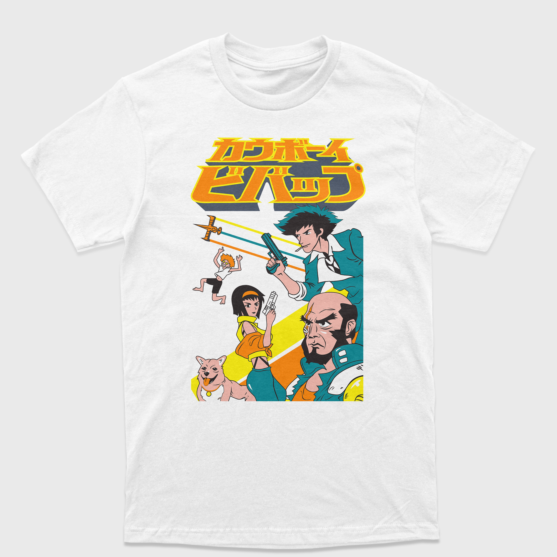 Camiseta Cowboy Bebop Personagens-branco