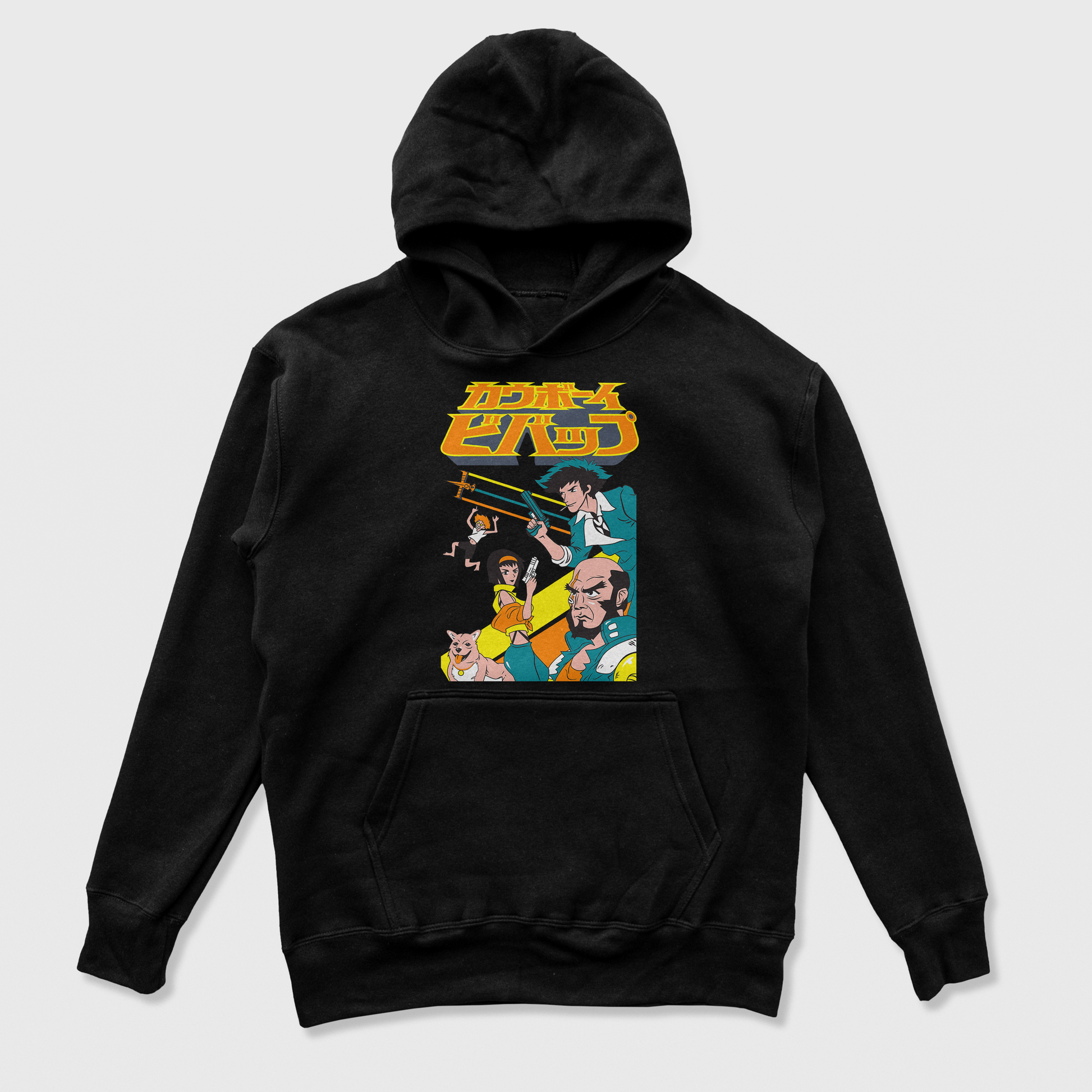 Moletom Canguru Cowboy Bebop Personagens-preto