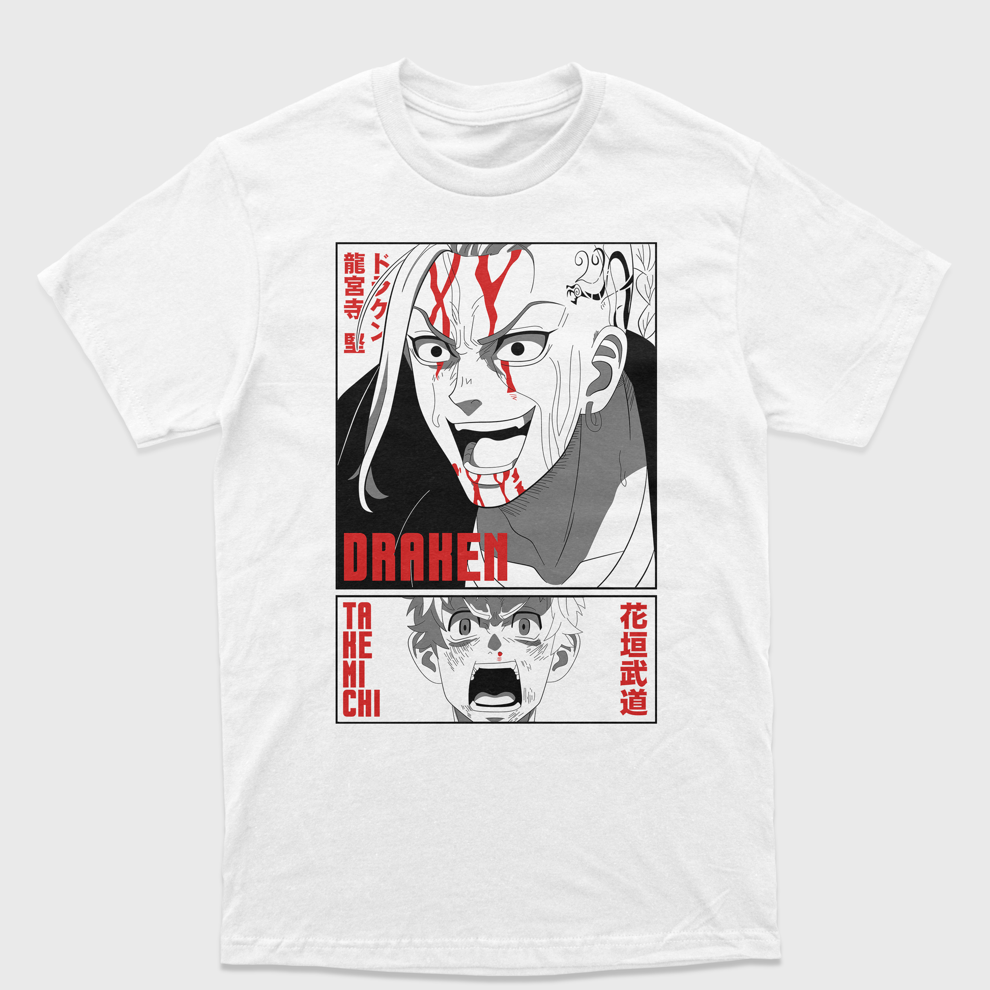 Camiseta Draken Takemichi Tokyo Revengers Branco