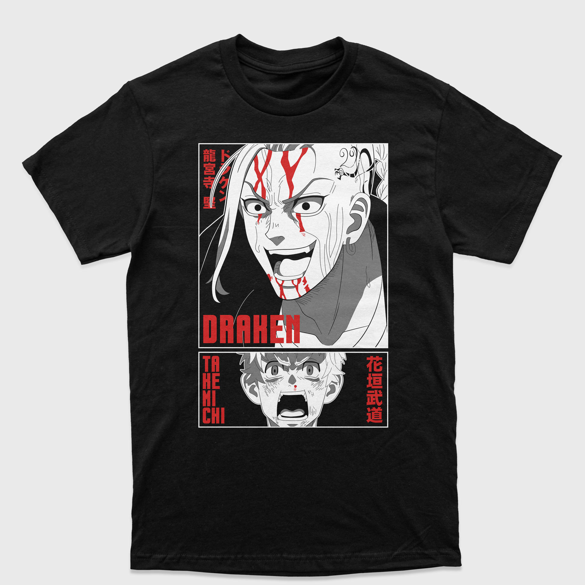 Camiseta Draken Takemichi Tokyo Revengers Preto