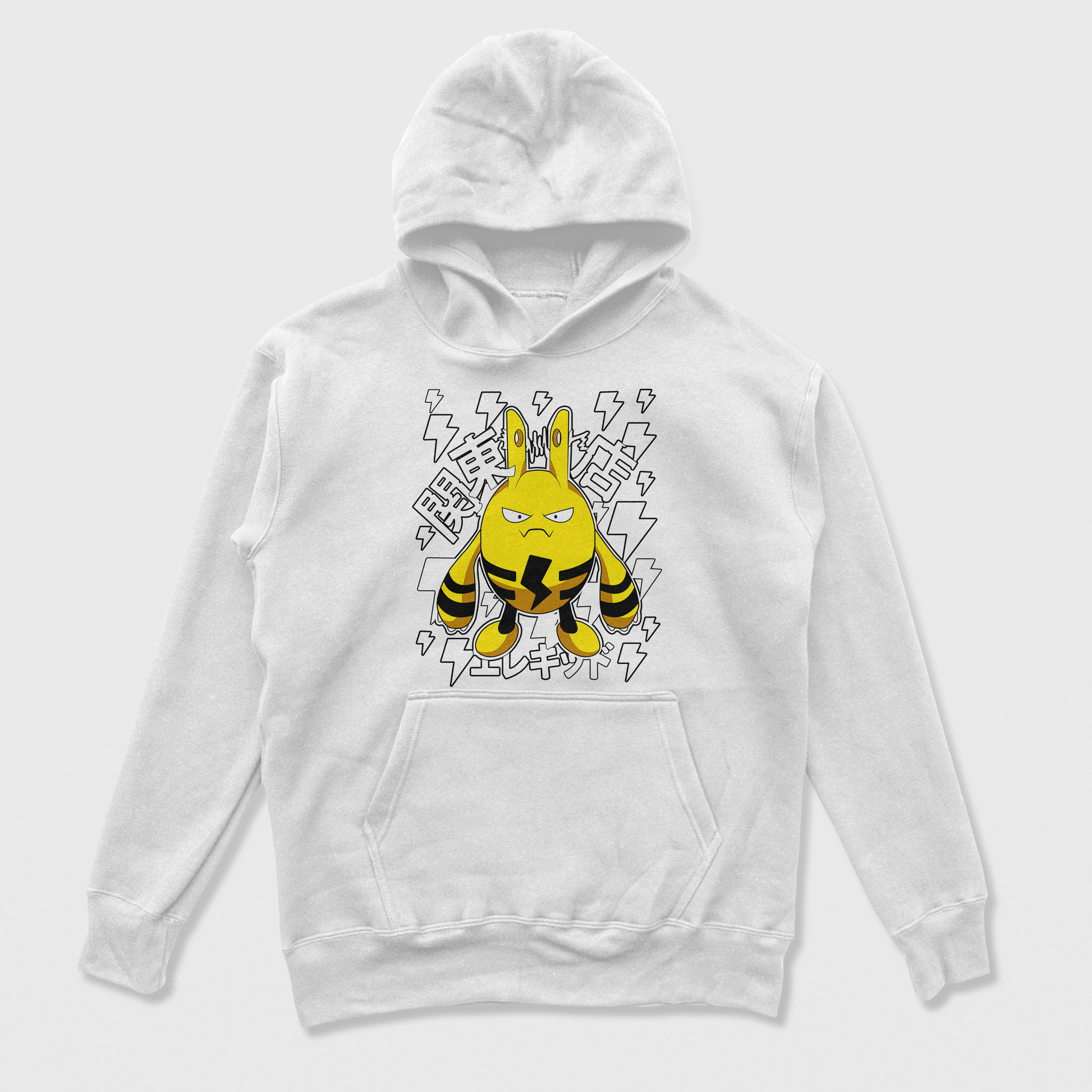 Moletom Canguru Elekid Eletrico Pokemon branco