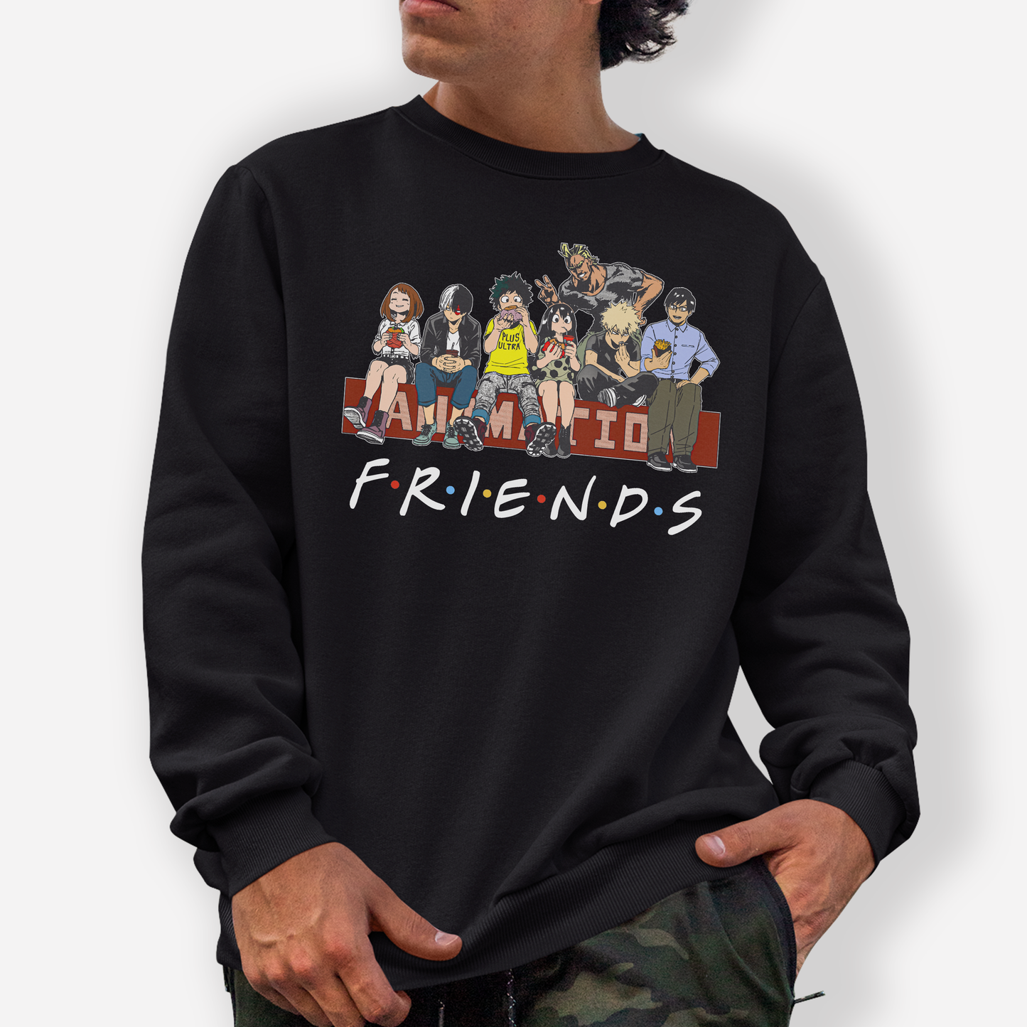 Moletom Gola Redonda My Hero Academy Friends Boku No Hero