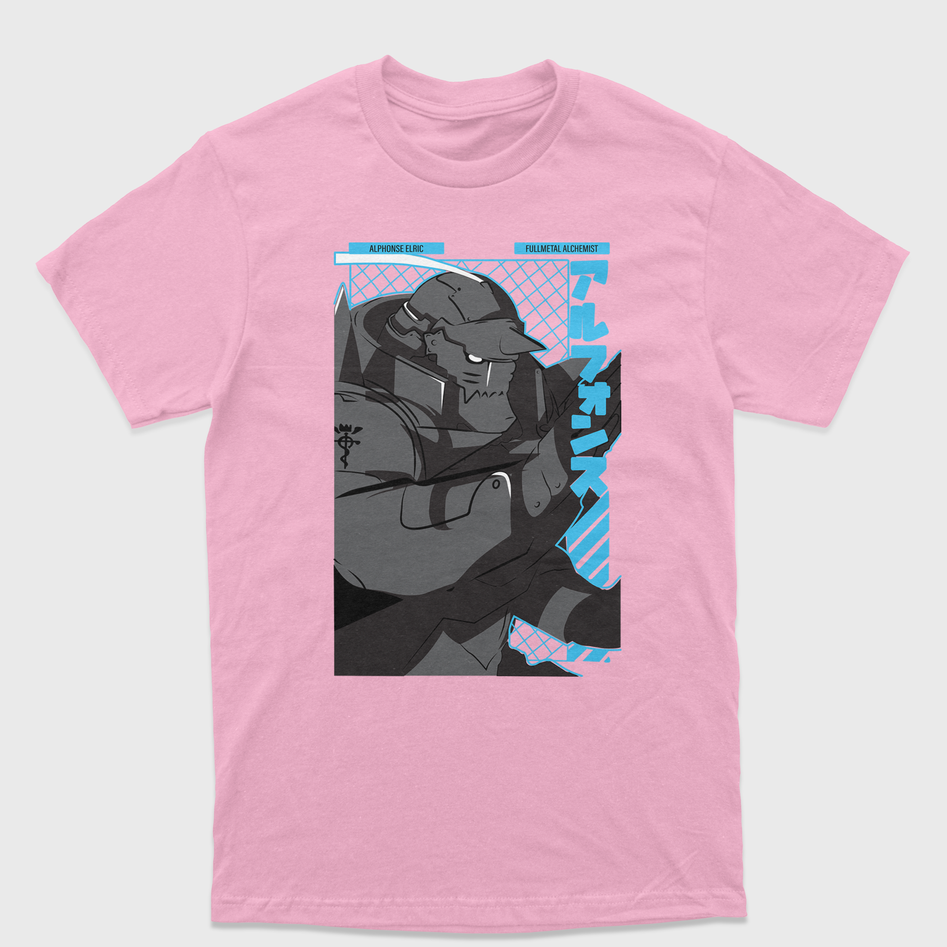 Camiseta Fullmetal Alchemist Alphonse Elric Rosa Bebê 