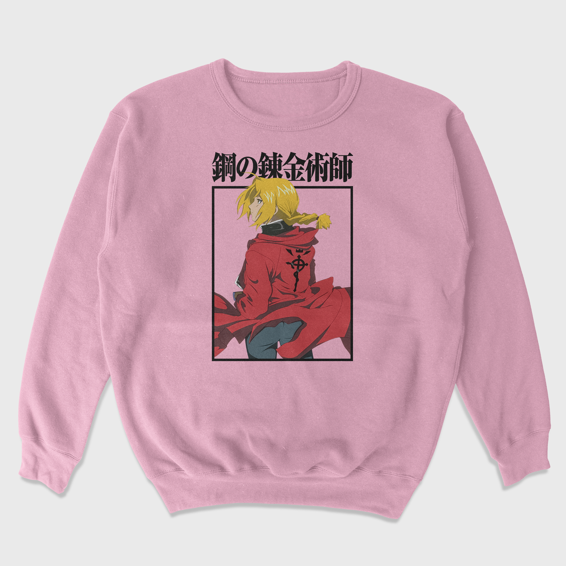 Moletom Gola Redonda Fullmetal Alchemist Edward Rosa Bebê