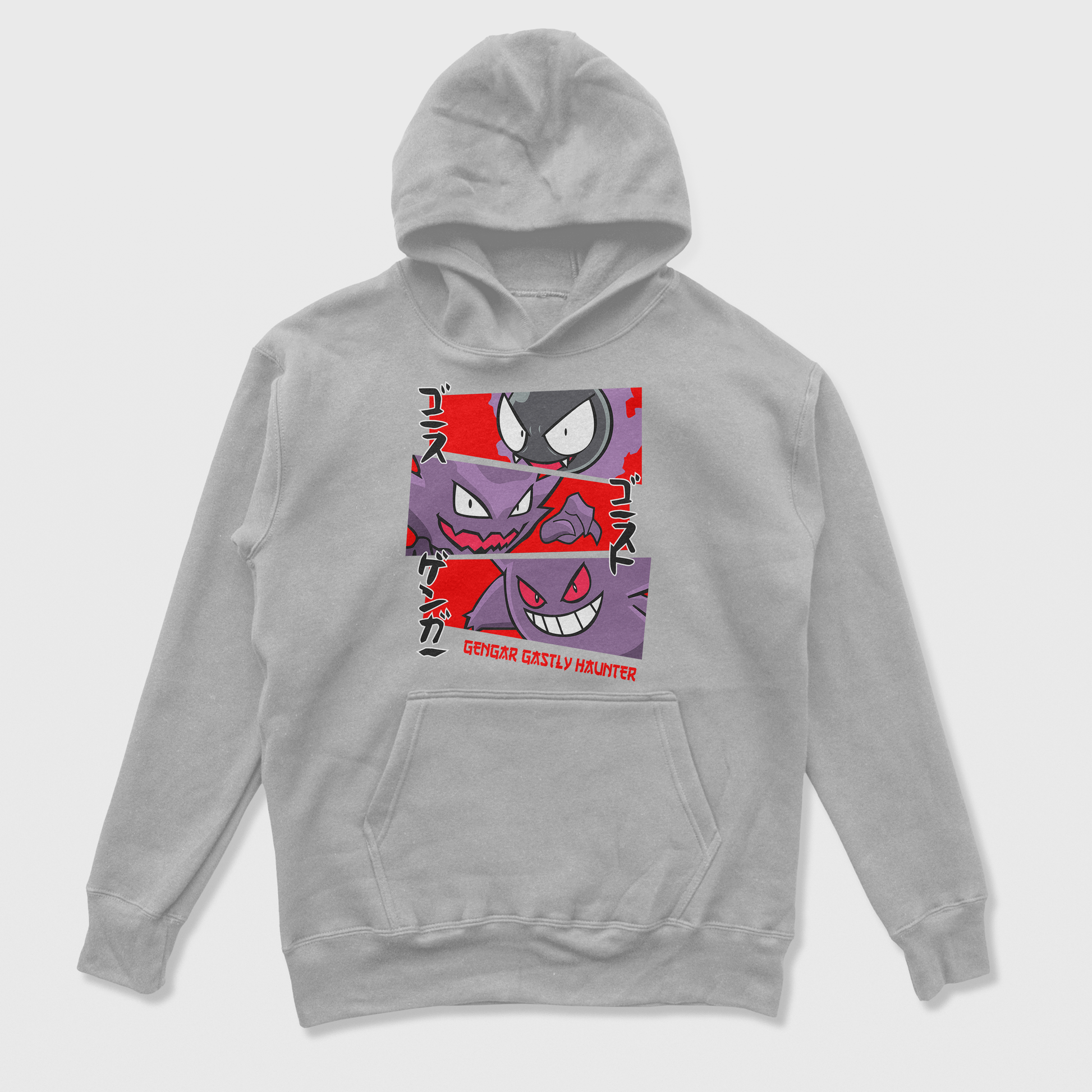 Moletom Canguru Gengar Pokemon Pokebola Cinza