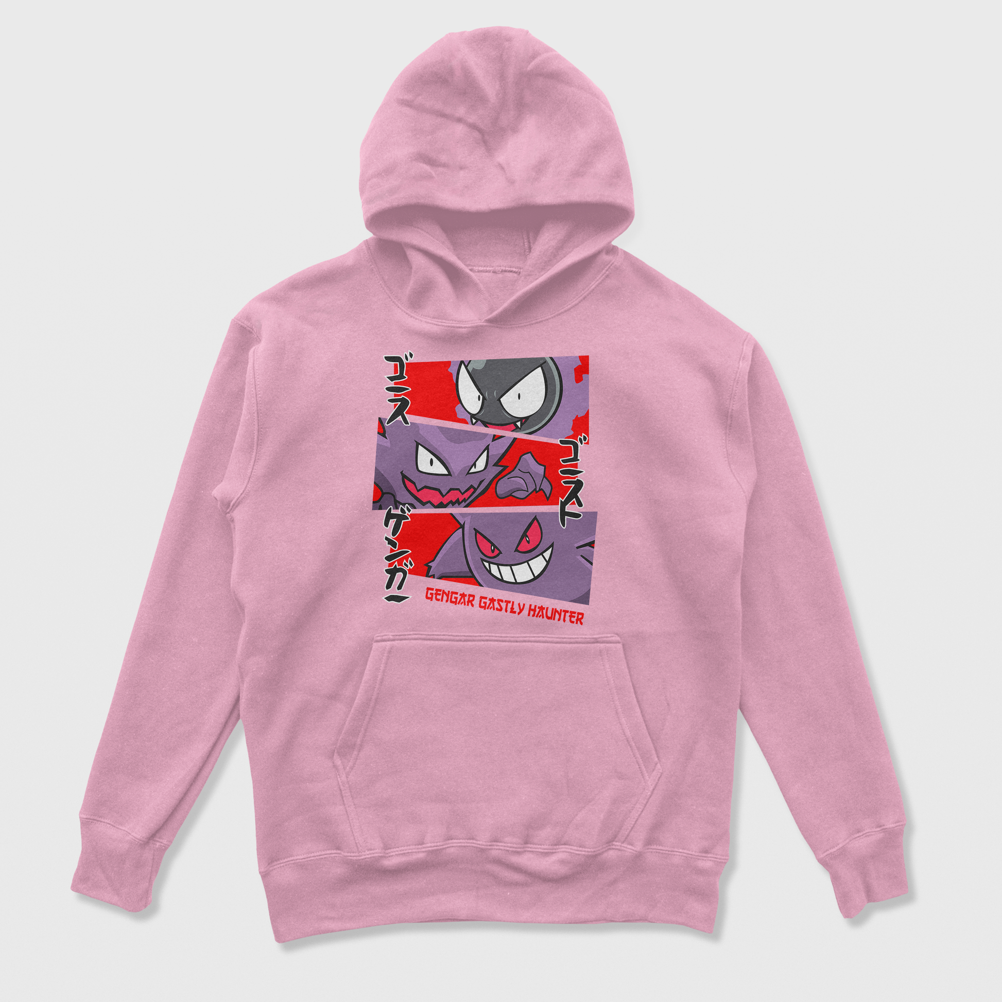 Moletom Canguru Gengar Pokemon Pokebola Rosa bebê