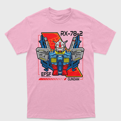Camiseta Gundam RX-78-2 Rosa Bebê 