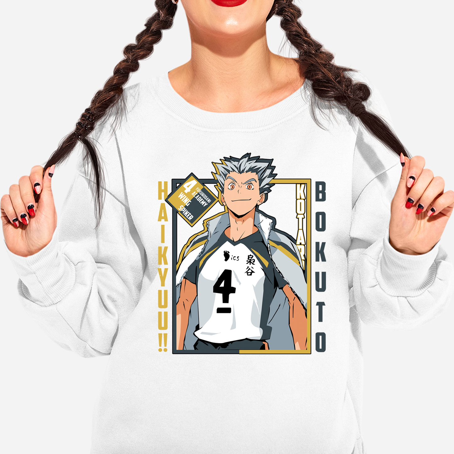Moletom Gola Redonda Bokuto Haikyuu!!