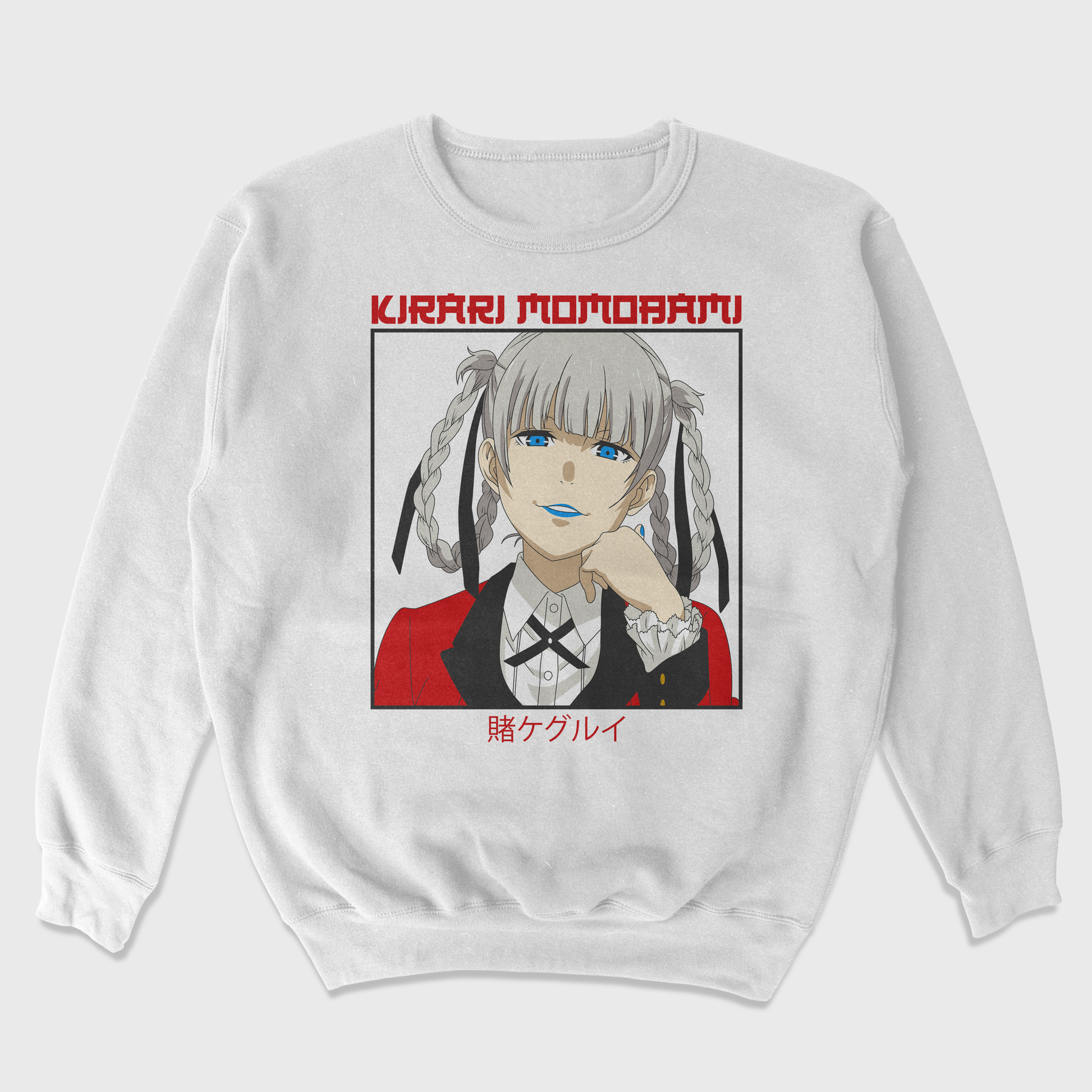 Moletom Gola Redonda Kirari Momobami Kakegurui Branco