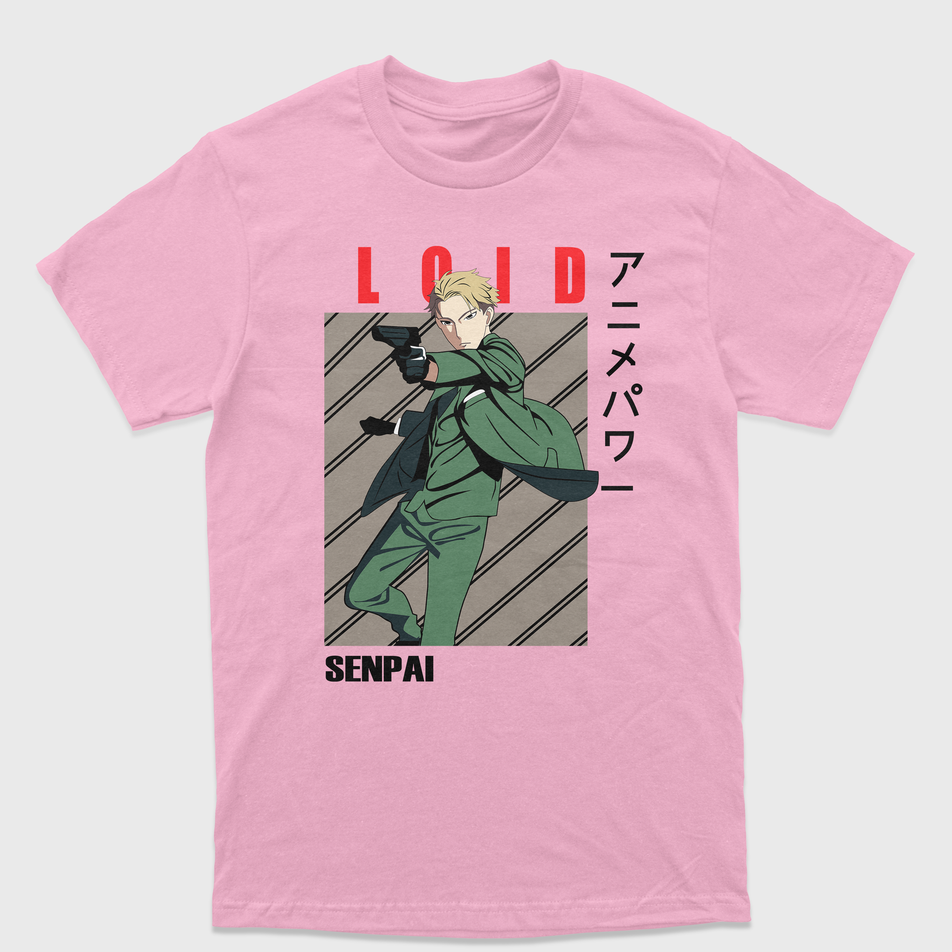 Camiseta Loid Senpai Spy x Family-rosa bebe