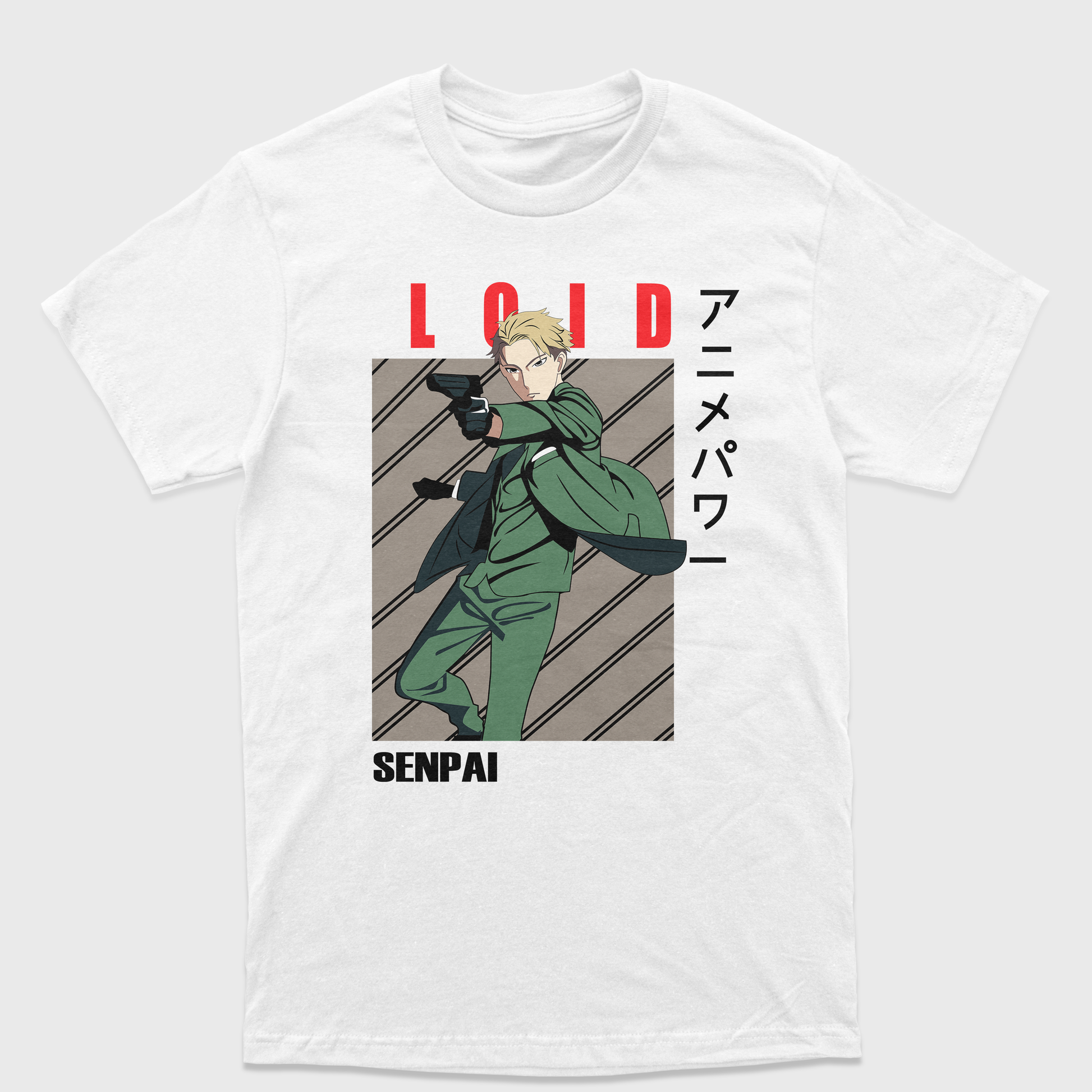 Camiseta Loid Senpai Spy x Family-branco