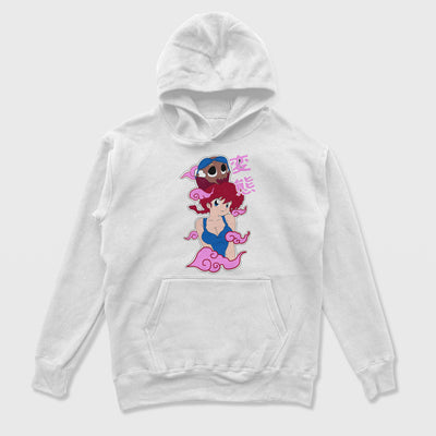 Moletom Canguru Ranma e Velho Happosai - Ranma Branco