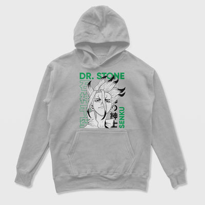 Moletom Canguru Senku Dr. Stone Cinza