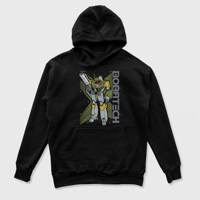 Moletom Canguru Green Mecha Robotech Anime Preto