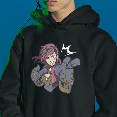 Moletom Canguru Jinx Arcane League of Legends Preto
