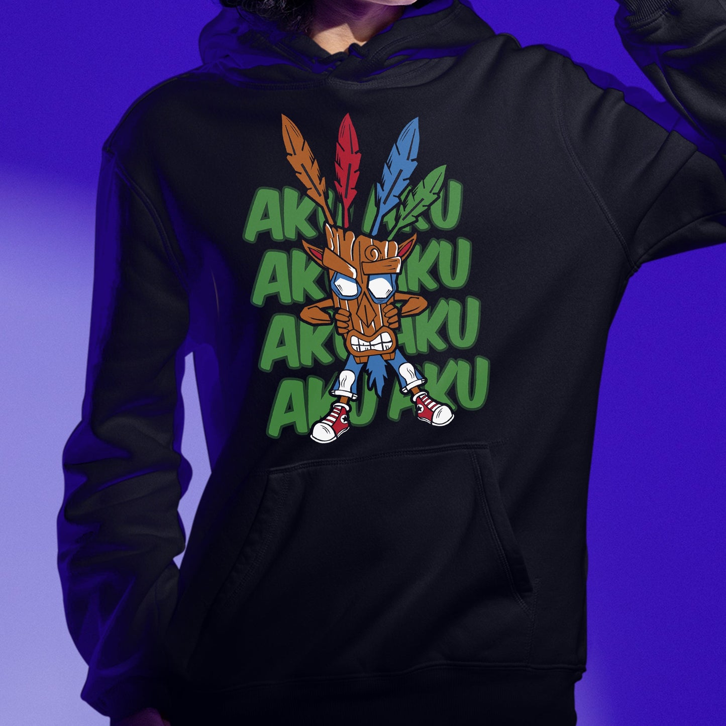 Moletom Canguru Crash e a Máscara Aku Aku