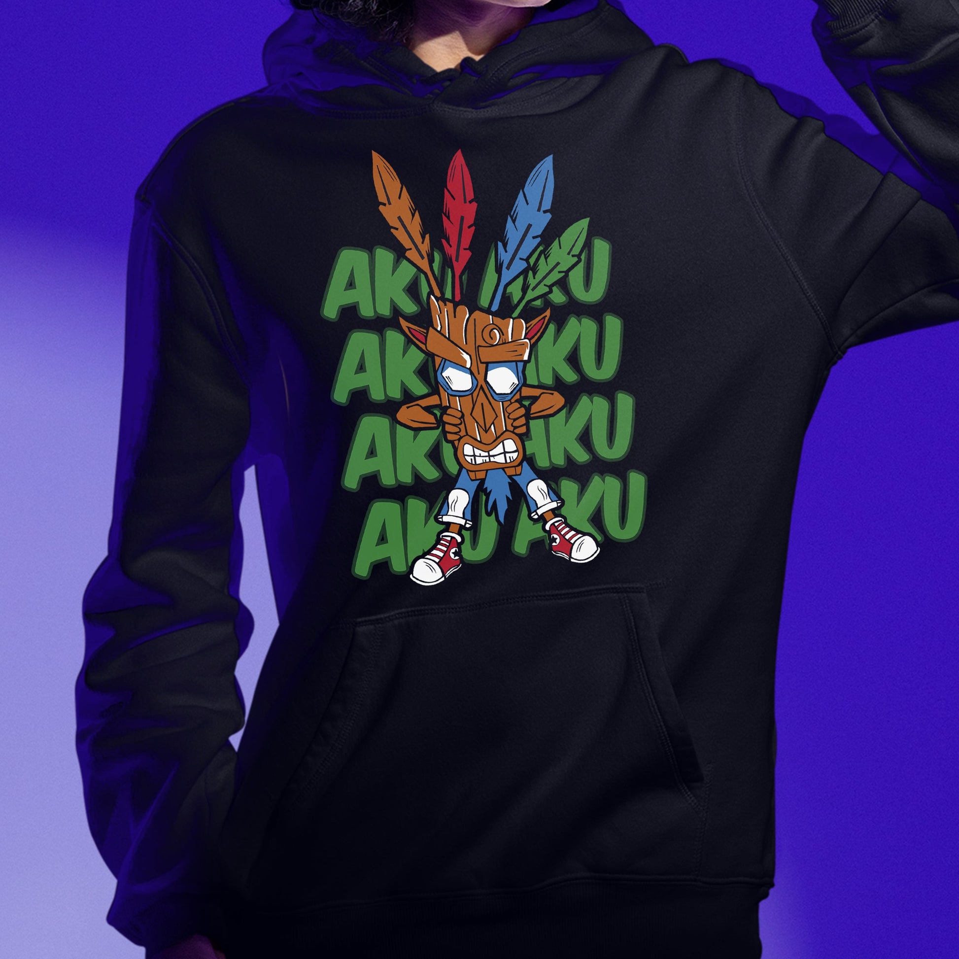 Moletom Canguru Crash e a Máscara Aku Aku