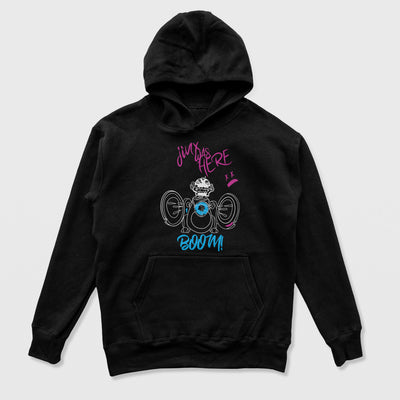 Moletom Canguru Jinx Was Here Boom LoL Preto