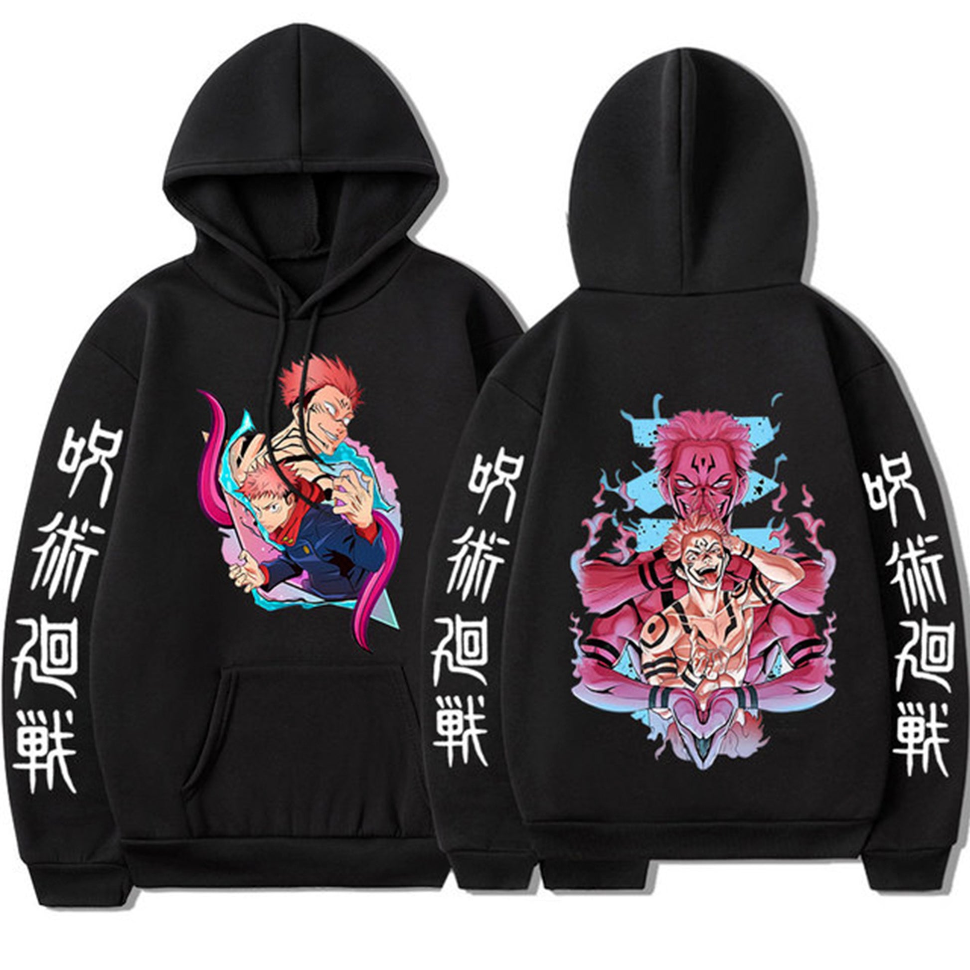 Moletom Canguru Sukuna e Yuji Jujutsu Kaisen
