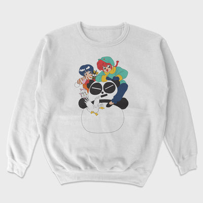 Moletom Gola Redonda Ranma  Personagens Branco