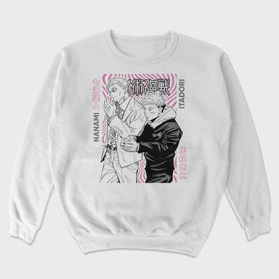 Moletom Gola Redonda Yuji e Nanami Jujutsu Kaisen