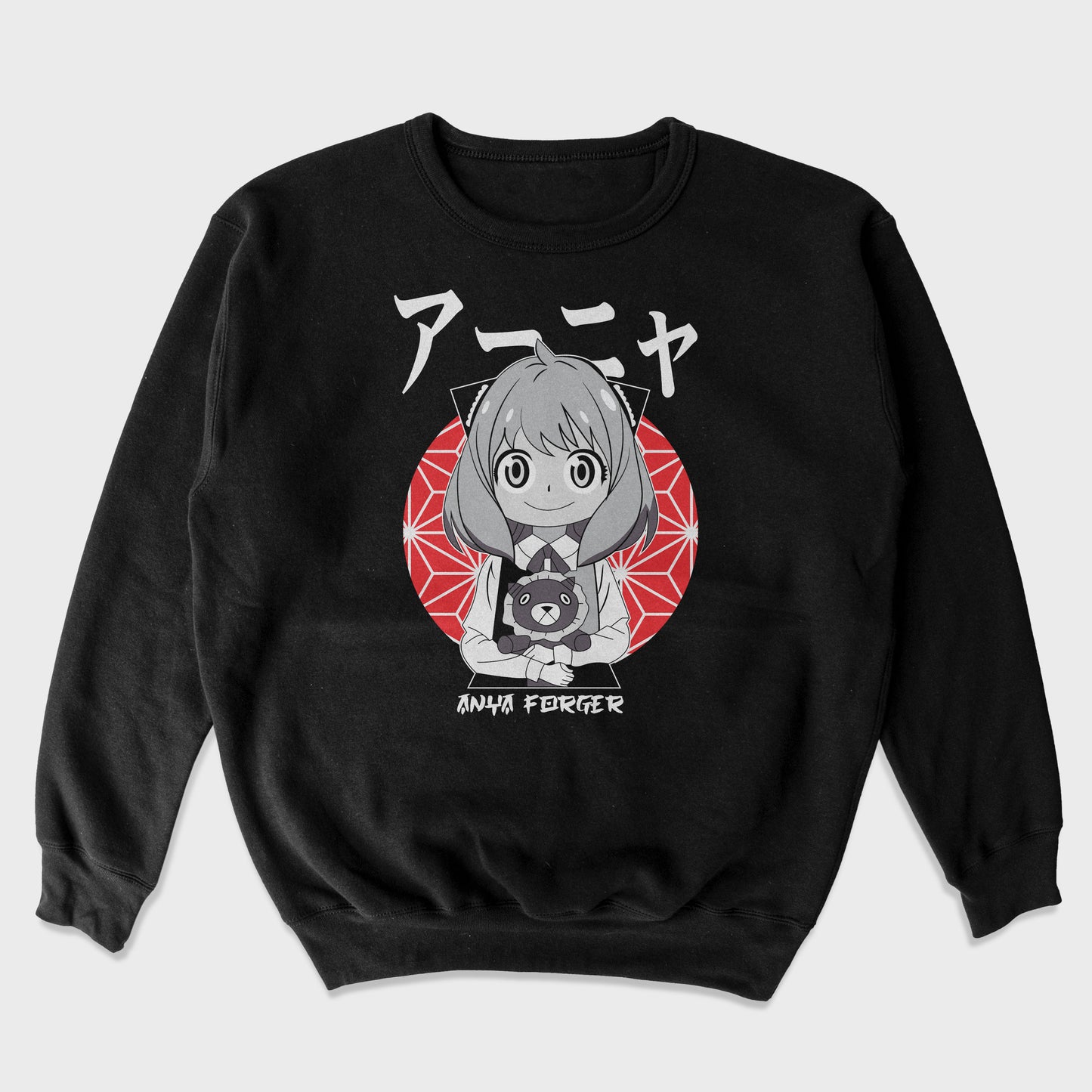 Moletom Gola Redonda Anya Forger Anime Spy x Family Preto