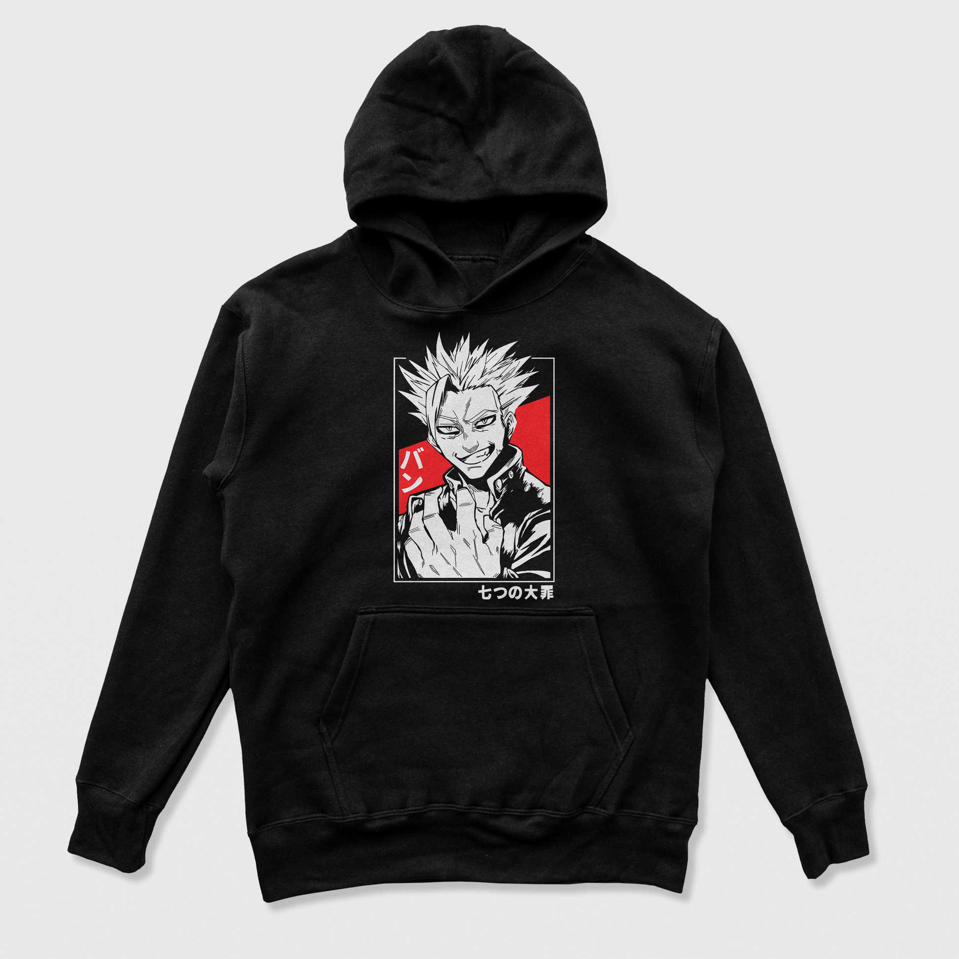 Moletom Canguru Nanatsu No Taizai Ban Preto