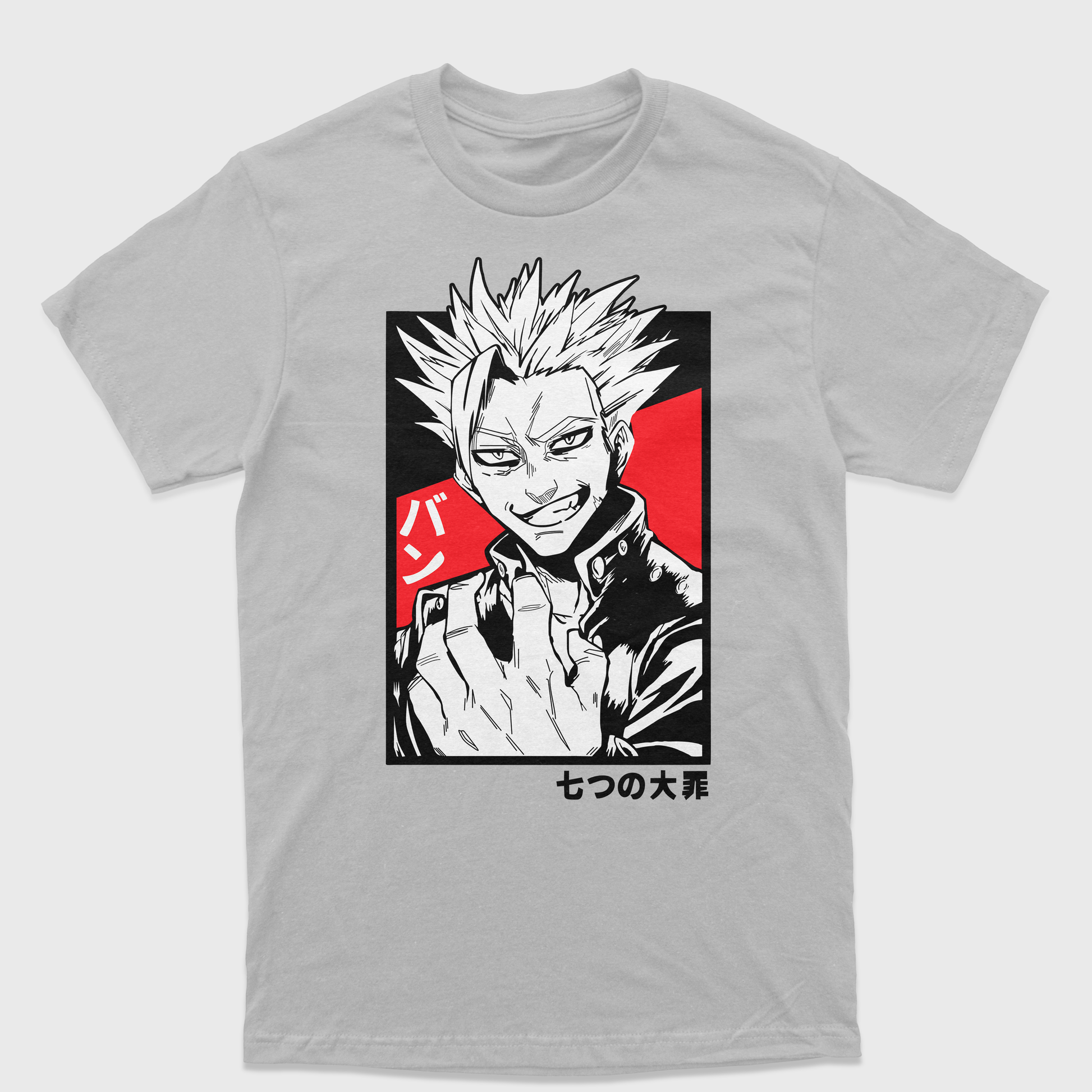 Camiseta Nanatsu No Taizai Ban Cinza 