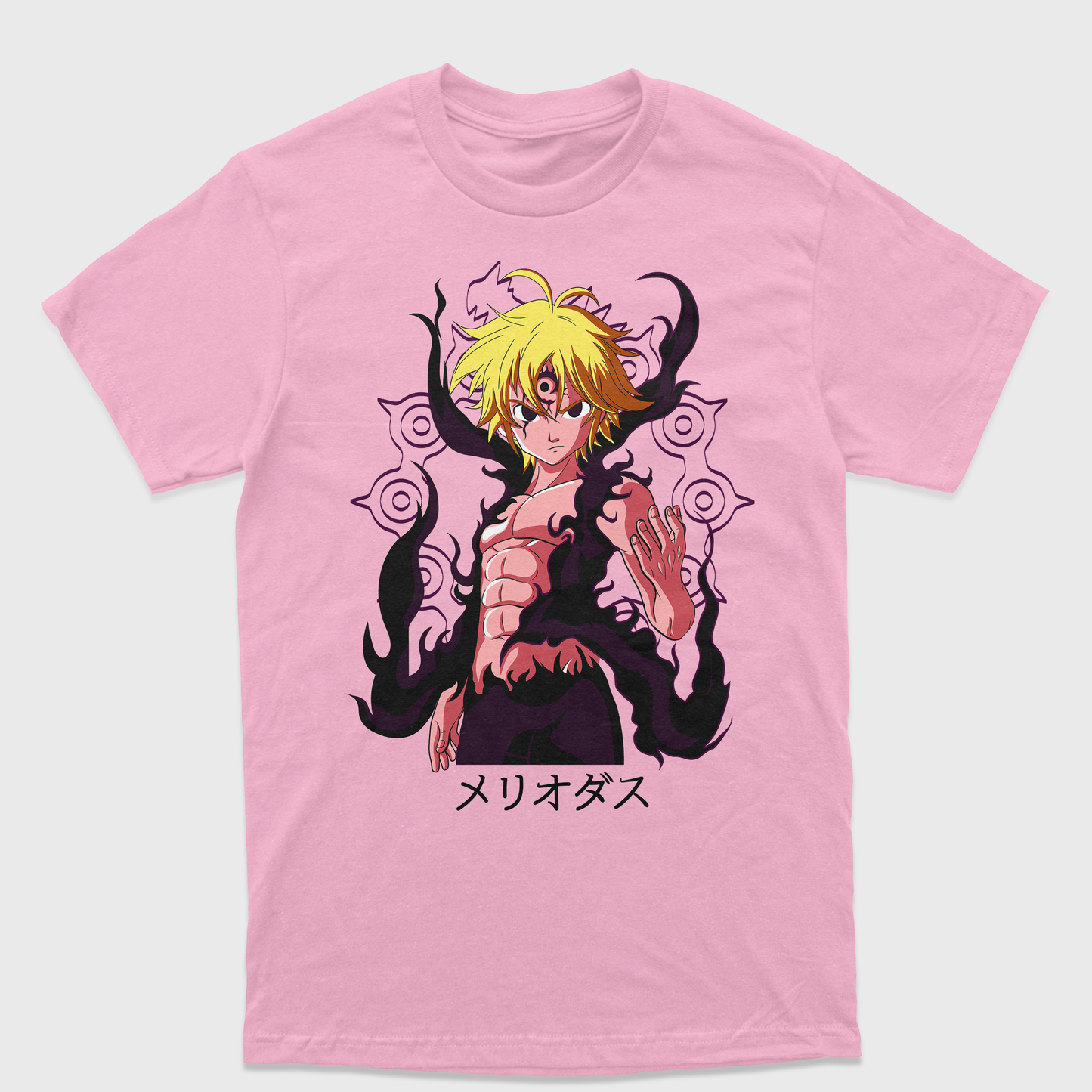 Camiseta Nanatsu No Taizai Meliodas Rosa Bebê 