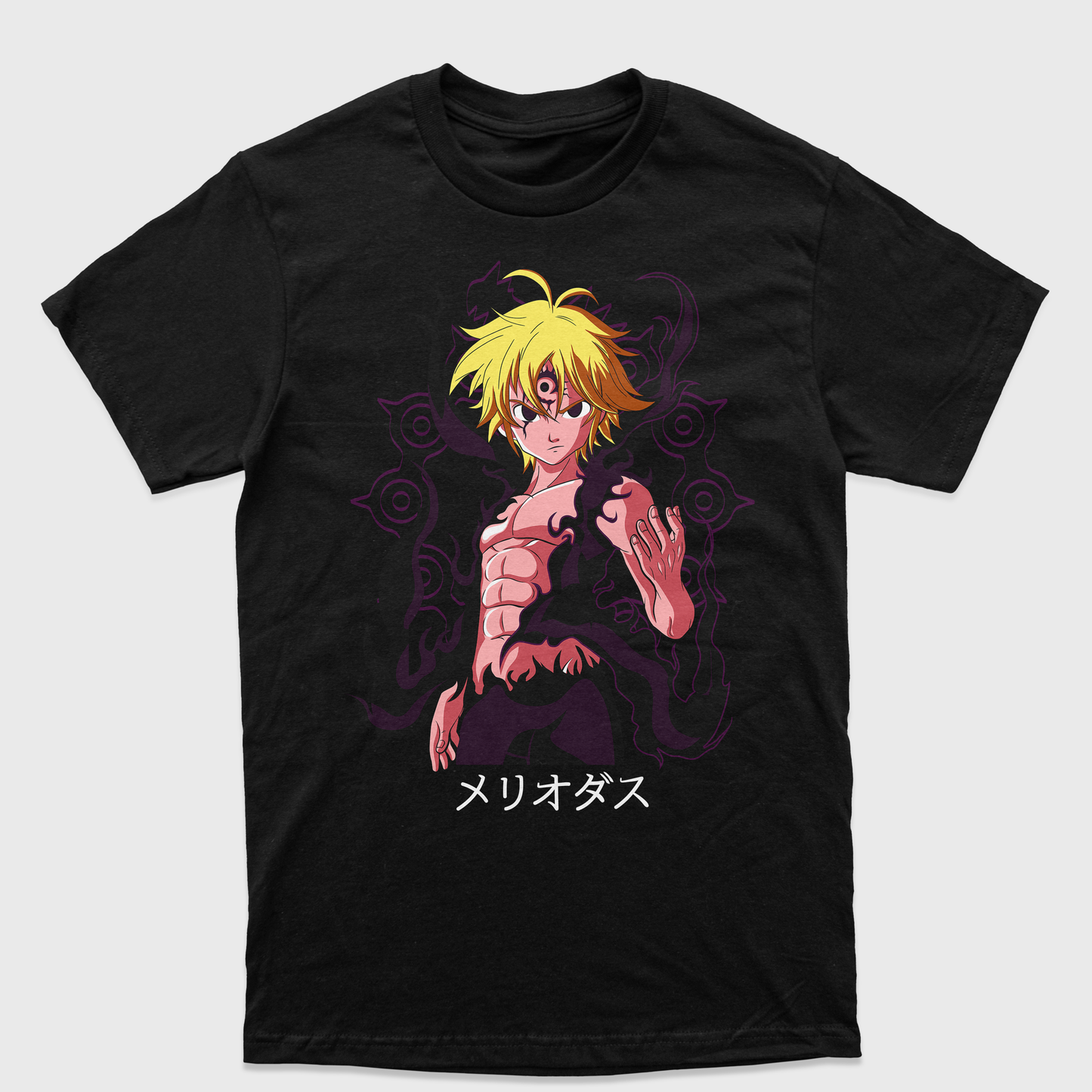 Camiseta Nanatsu No Taizai Meliodas Preto