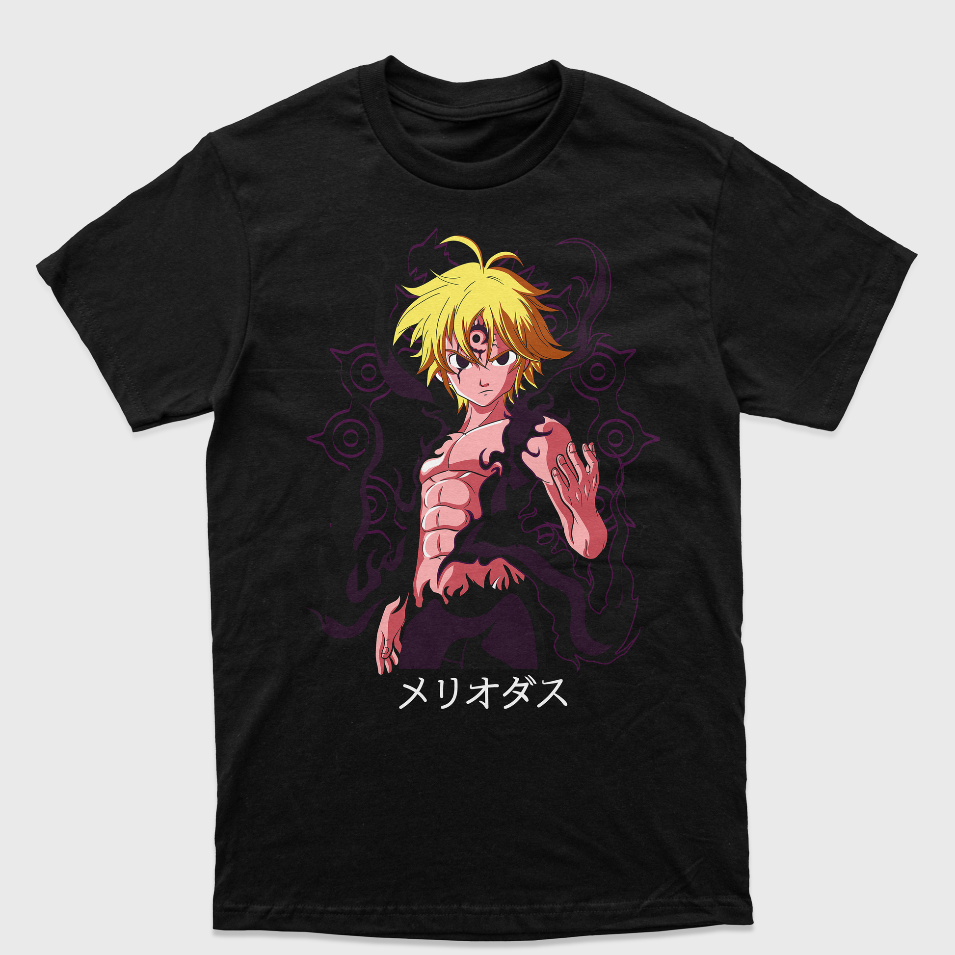 Camiseta Nanatsu No Taizai Meliodas Preto