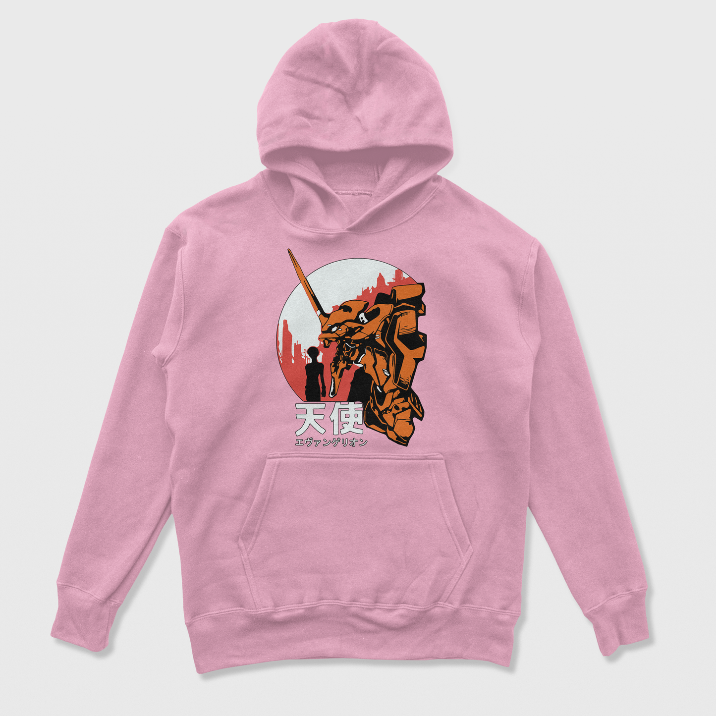 Moletom Canguru Neon Genesis Evangelion Apocalipse  Rosa Bebê