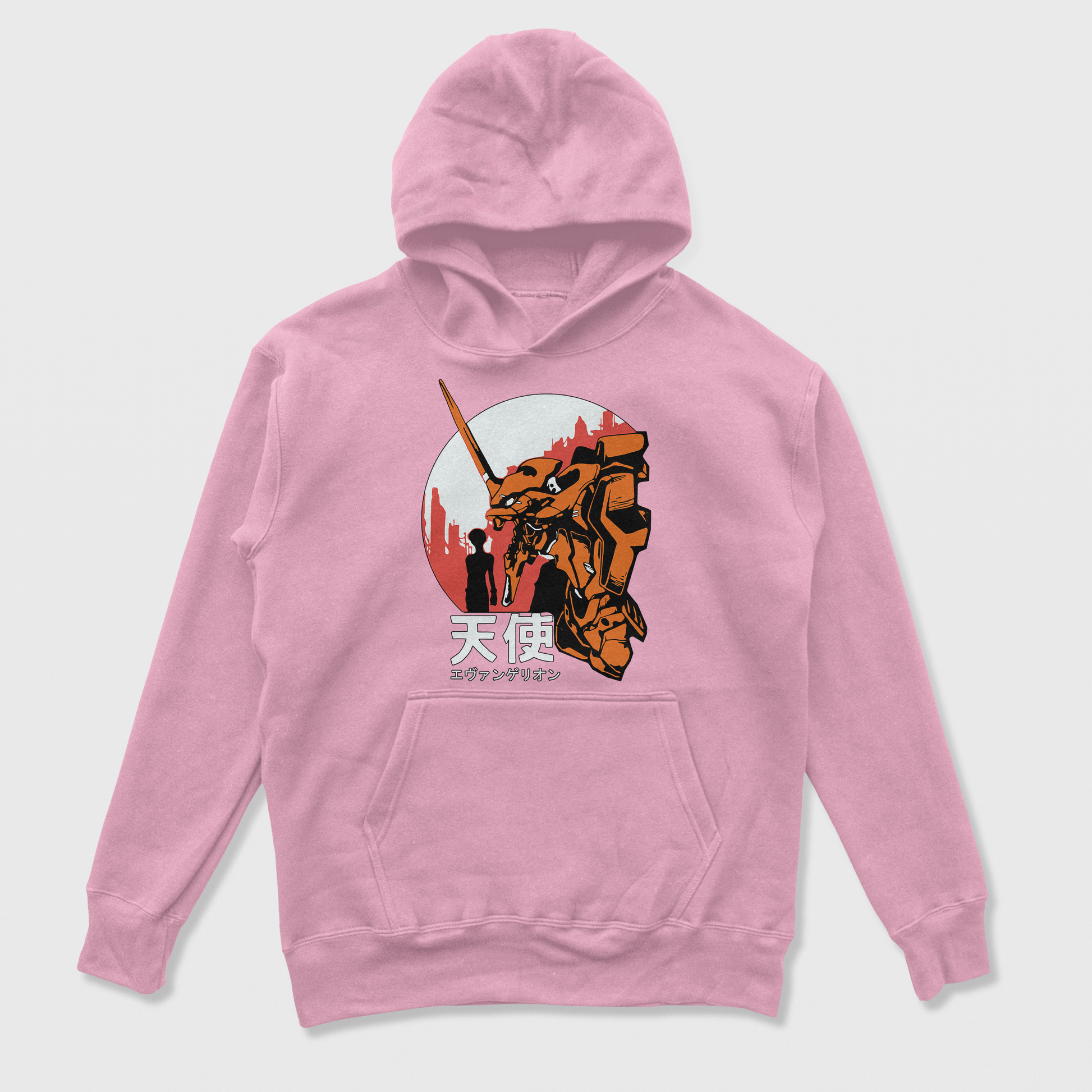 Moletom Canguru Neon Genesis Evangelion Apocalipse  Rosa Bebê