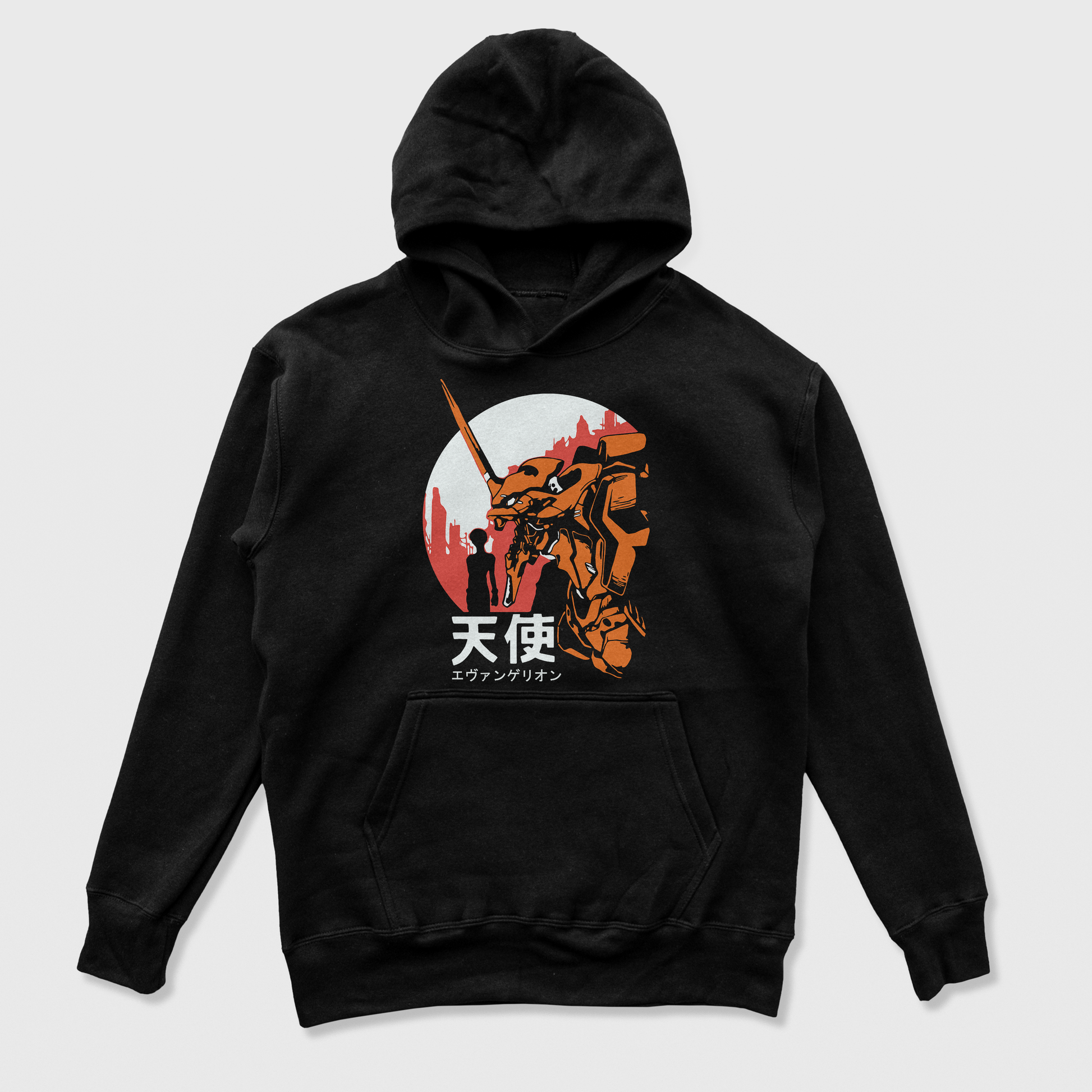 Moletom Canguru Neon Genesis Evangelion Apocalipse Preto