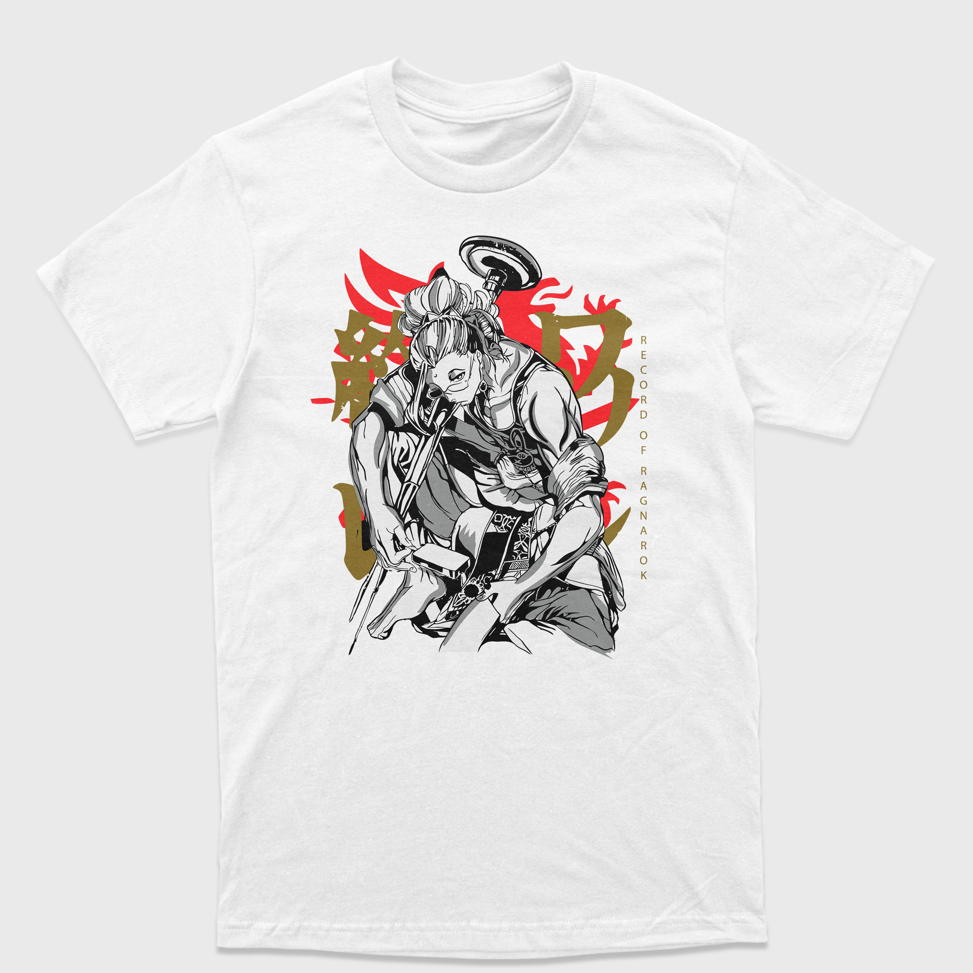 Camiseta Record Of Ragnarok Buda-branco