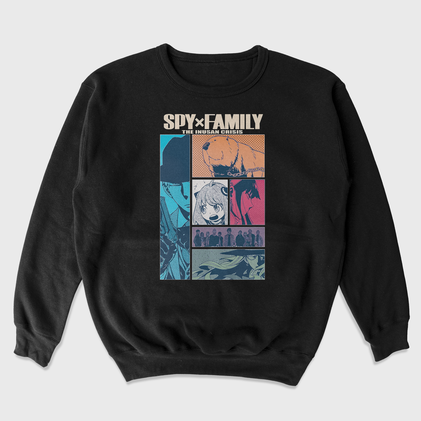 Moletom Gola Redonda Spy x Family Personagens