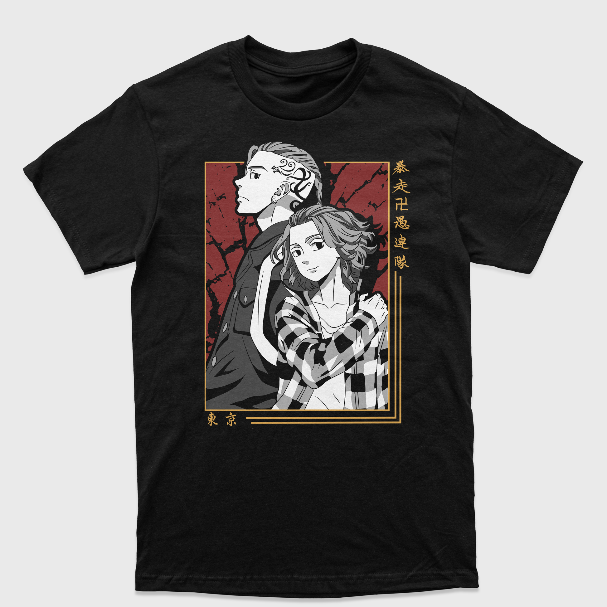 Camiseta Tokyo Revengers Mikey Draken Preto