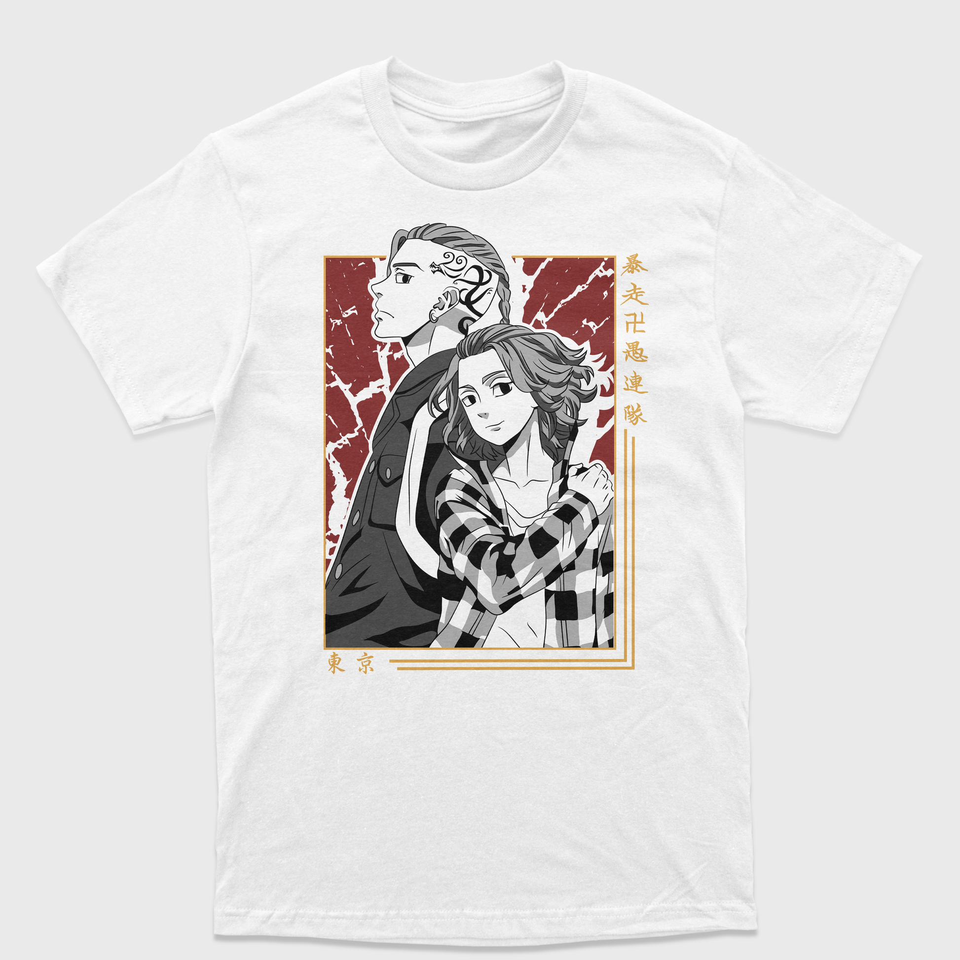 Camiseta Tokyo Revengers Mikey Draken Branco