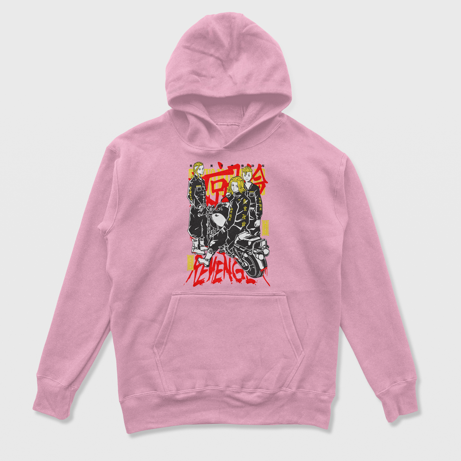 Moletom Canguru Tokyo Revengers Personagens Rosa Bebê
