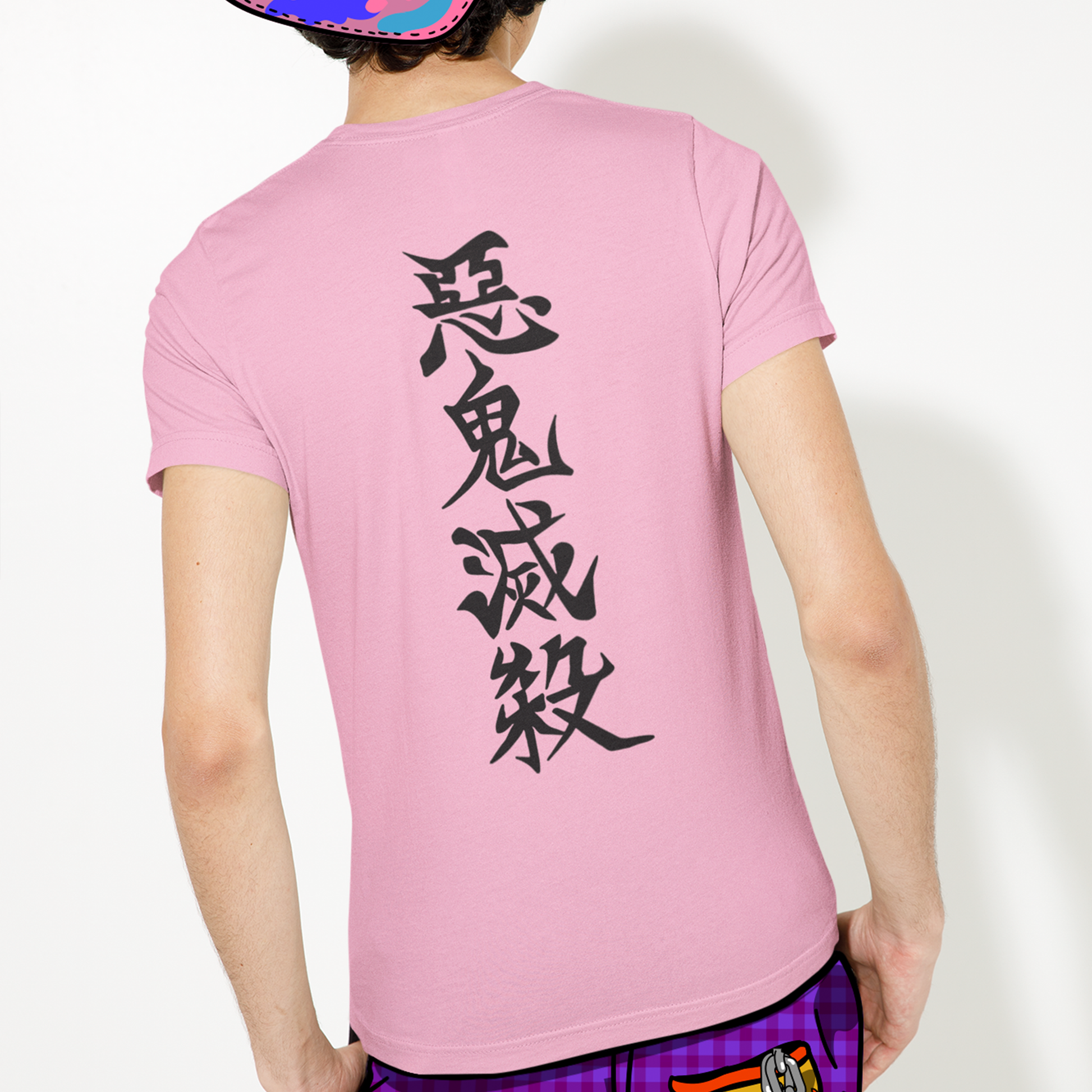 camiseta básica rosa bebê com estampa de javali i maybe stupid